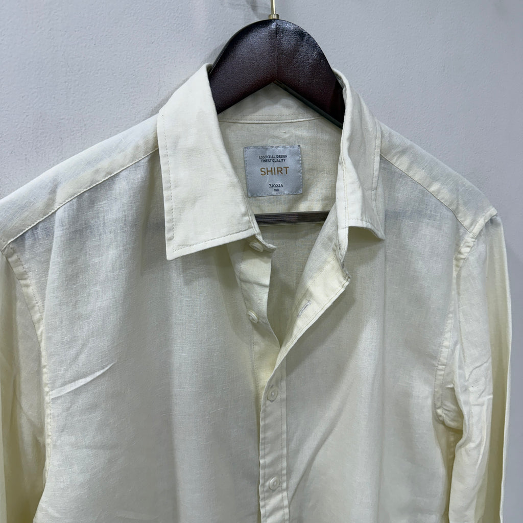 Ziozia linen lemon yellow shirt