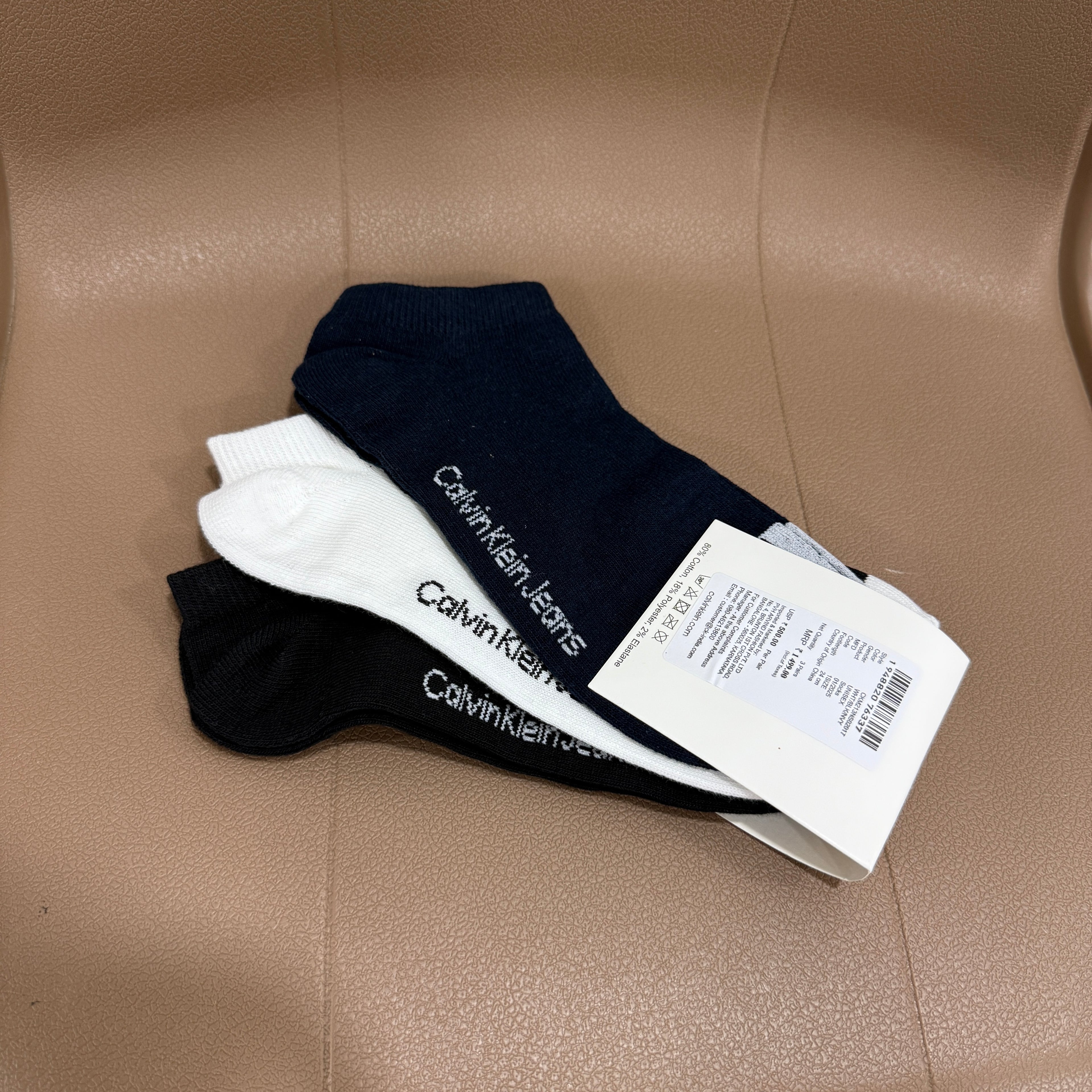 Calvin Klein ankle length socks (Pack of 3)