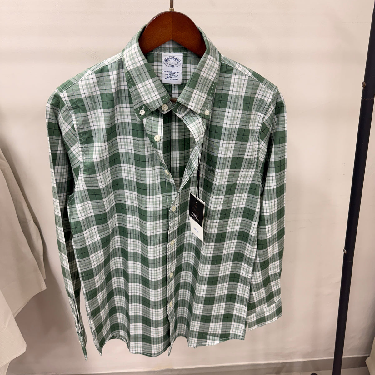 Brooks Brothers checkered button down shirt