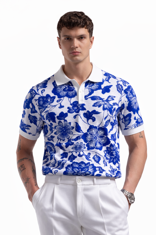 Blue Riviera Polo T-shirt