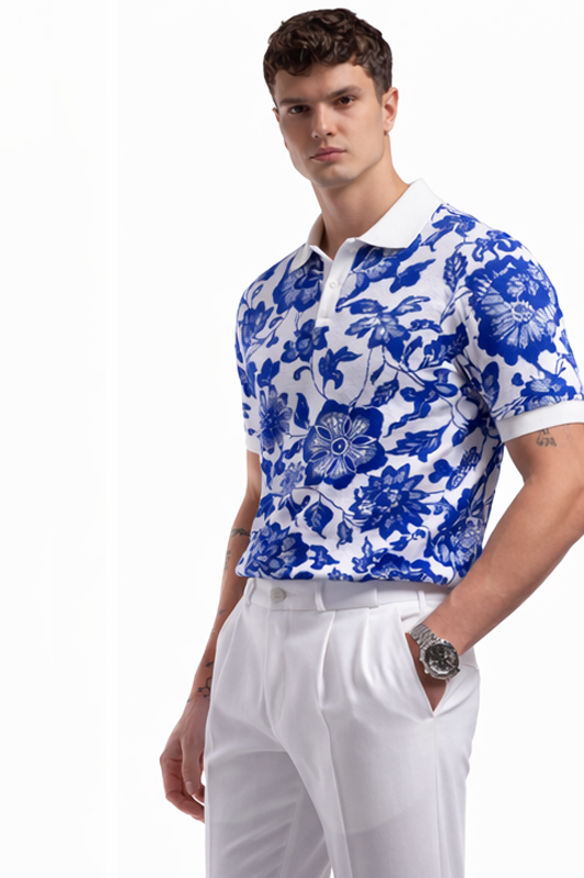 Blue Riviera Polo T-shirt