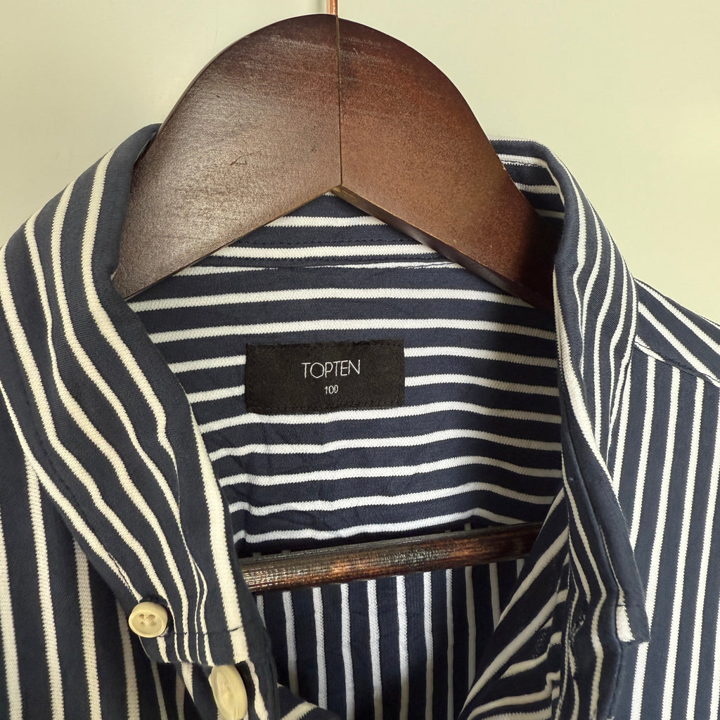Topten stripes shirt stretchable fabric
