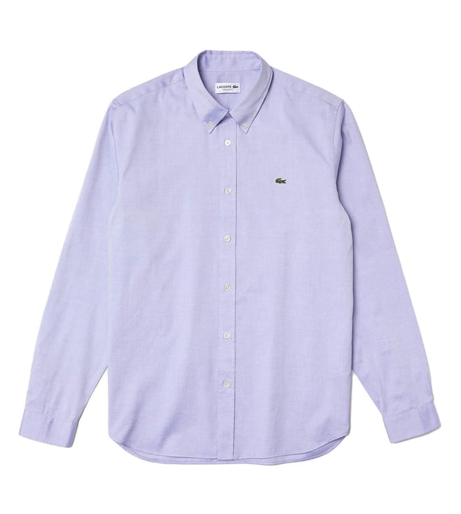Lacoste purple solid shirt