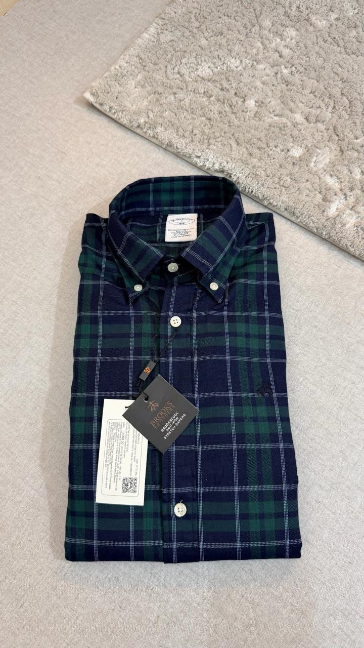 Brooks Brothers checkered button down shirt