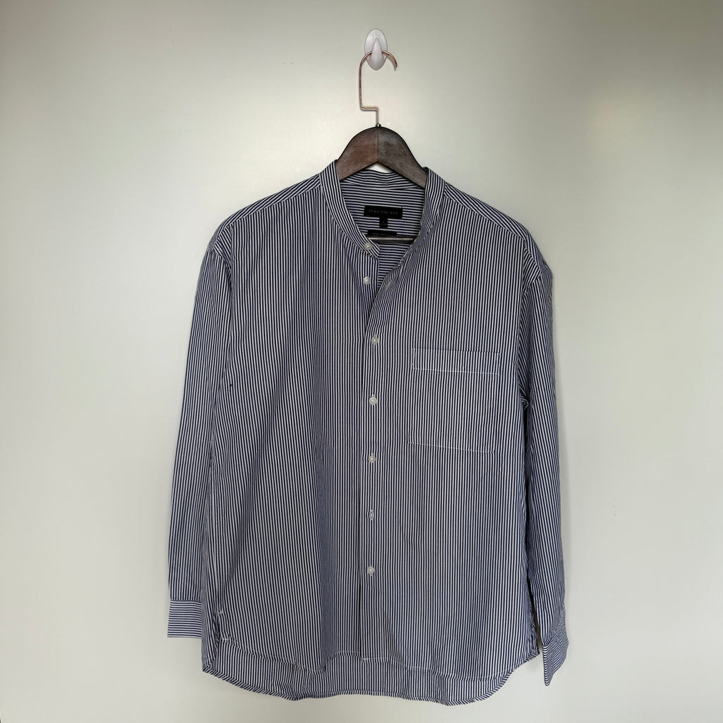 Spao chinese collar stripes shirt