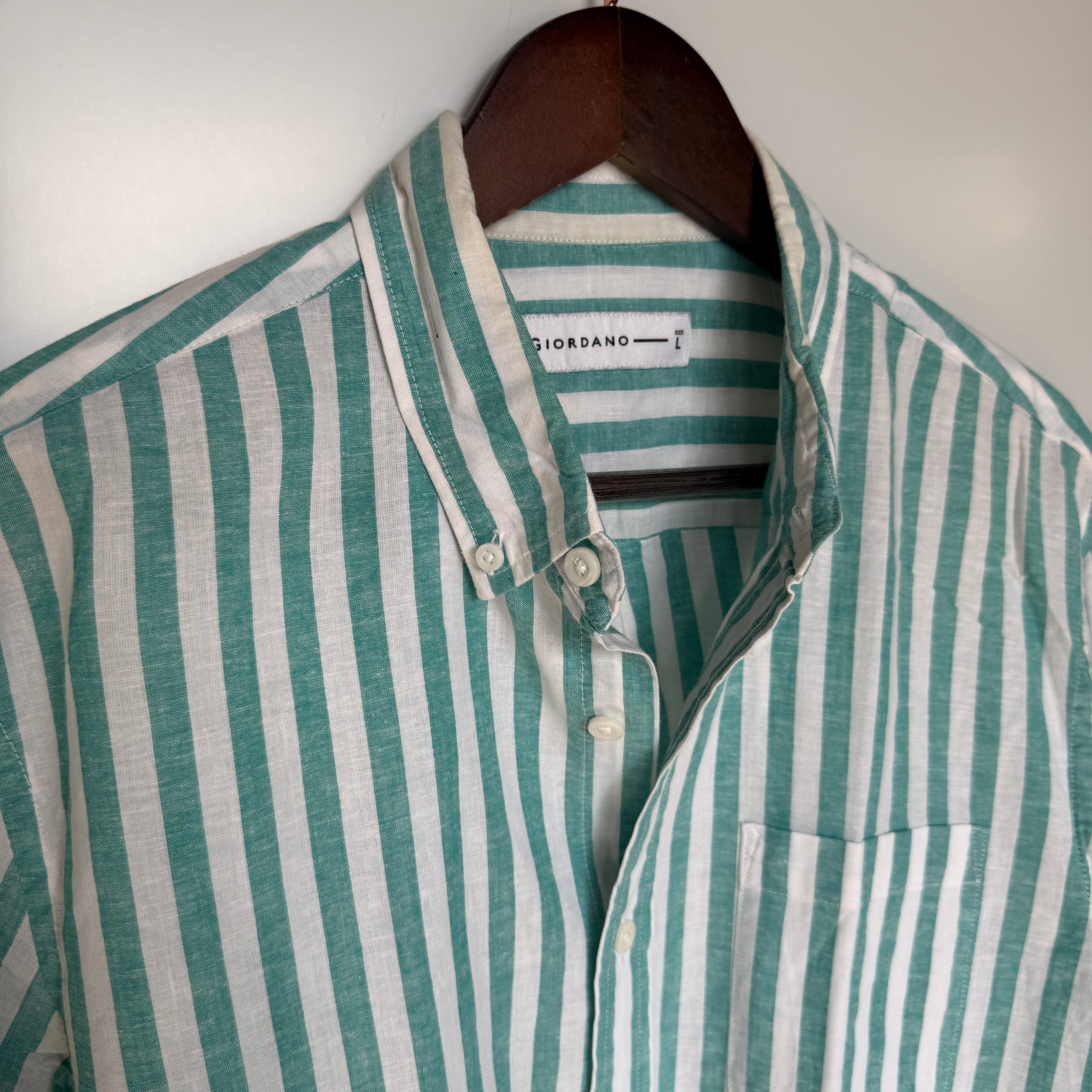 Giodarno stripes linen shirt