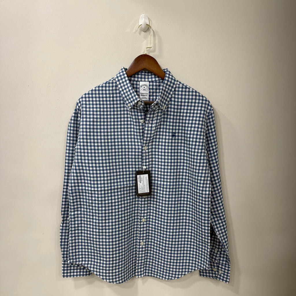 Brooks Brothers checkered shirt with logo