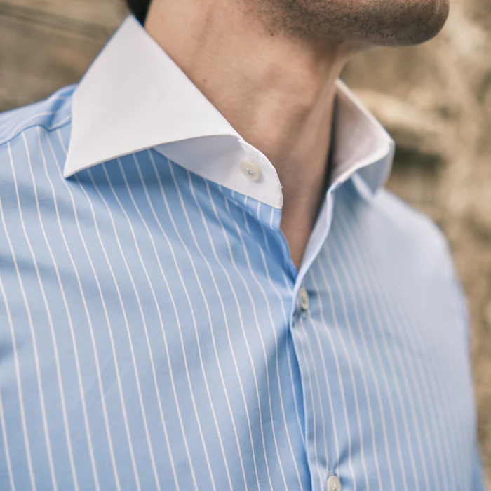 Brooks Brothers white collar stripes shirt
