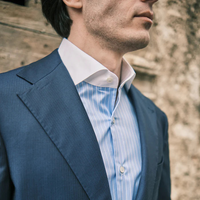 Brooks Brothers white collar stripes shirt