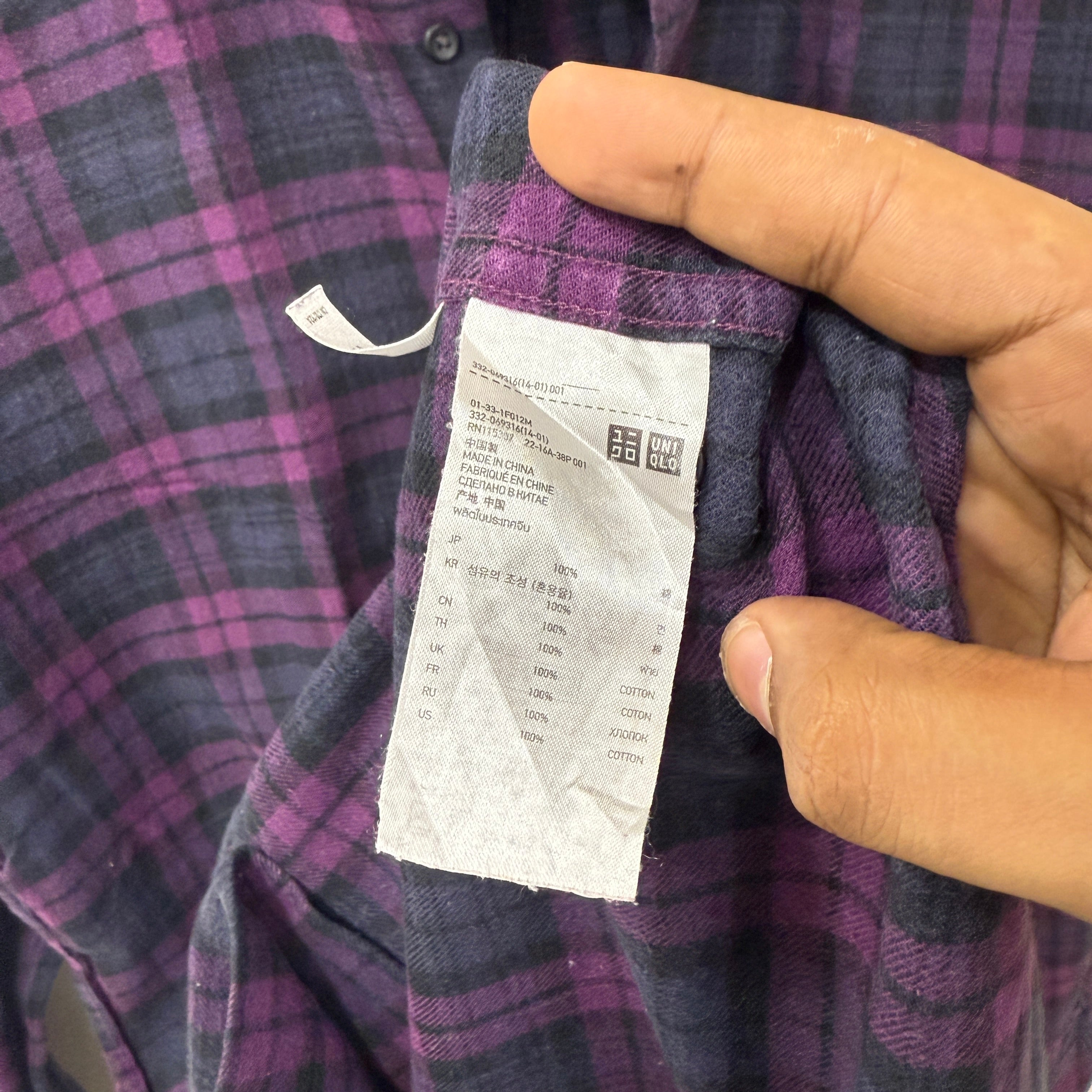 Uniqlo checkered shirt