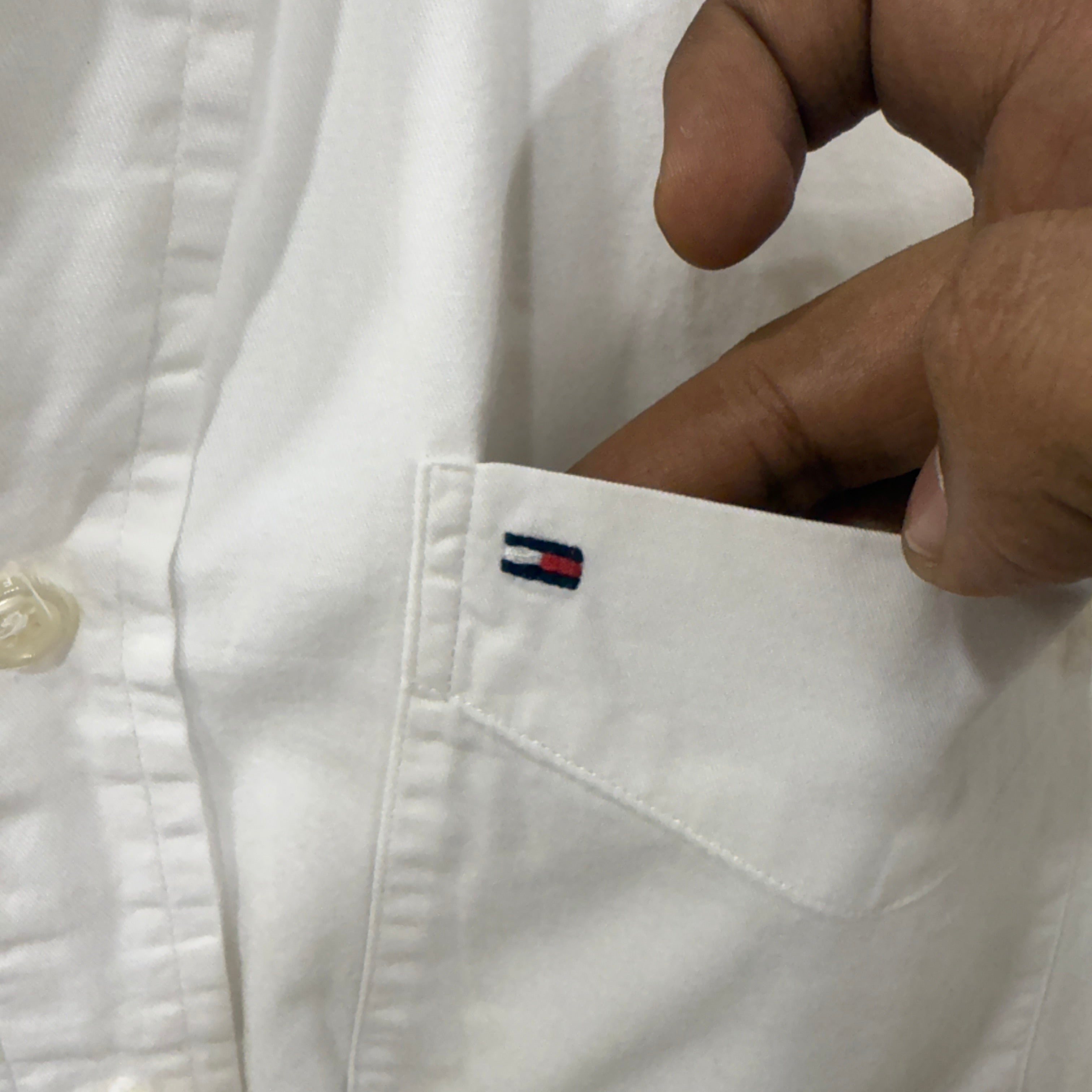 Tommy Hilfiger white solid shirt