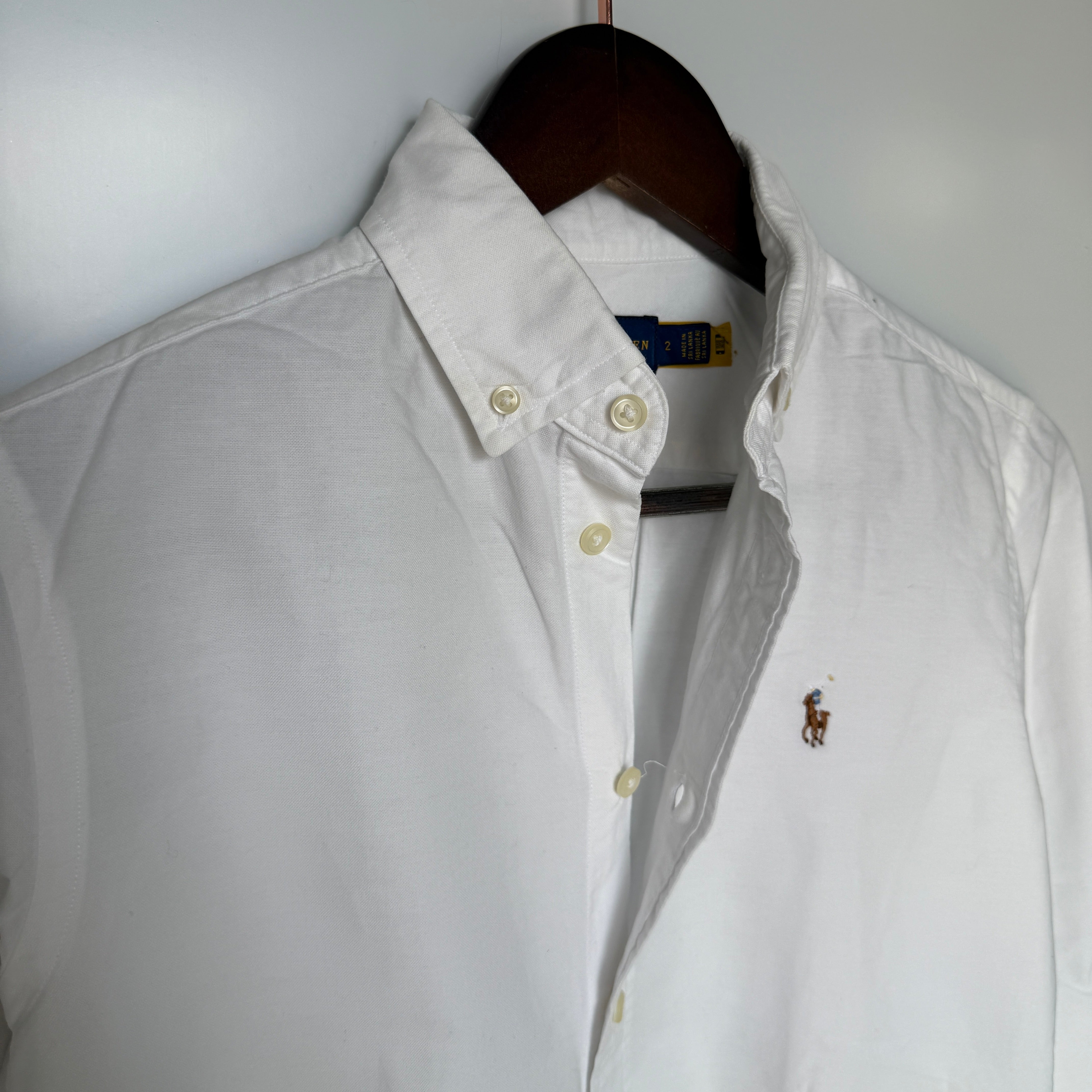 Ralph Lauren button down white Oxford shirt
