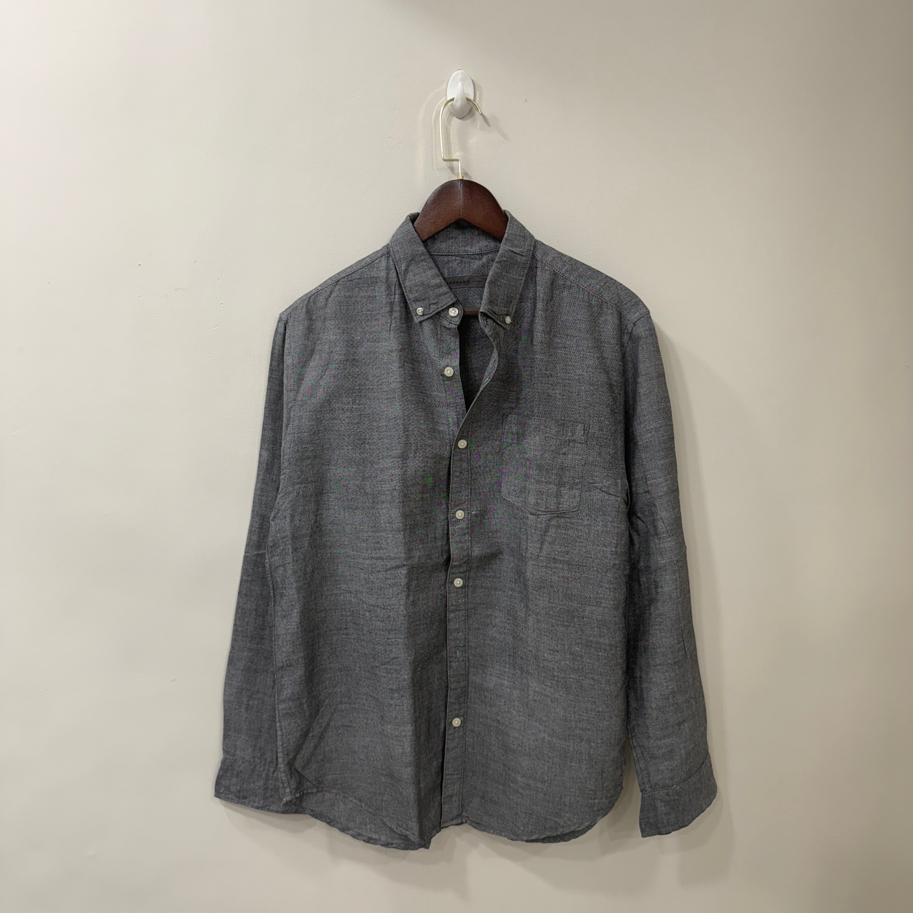 Giodarno grey solid shirt