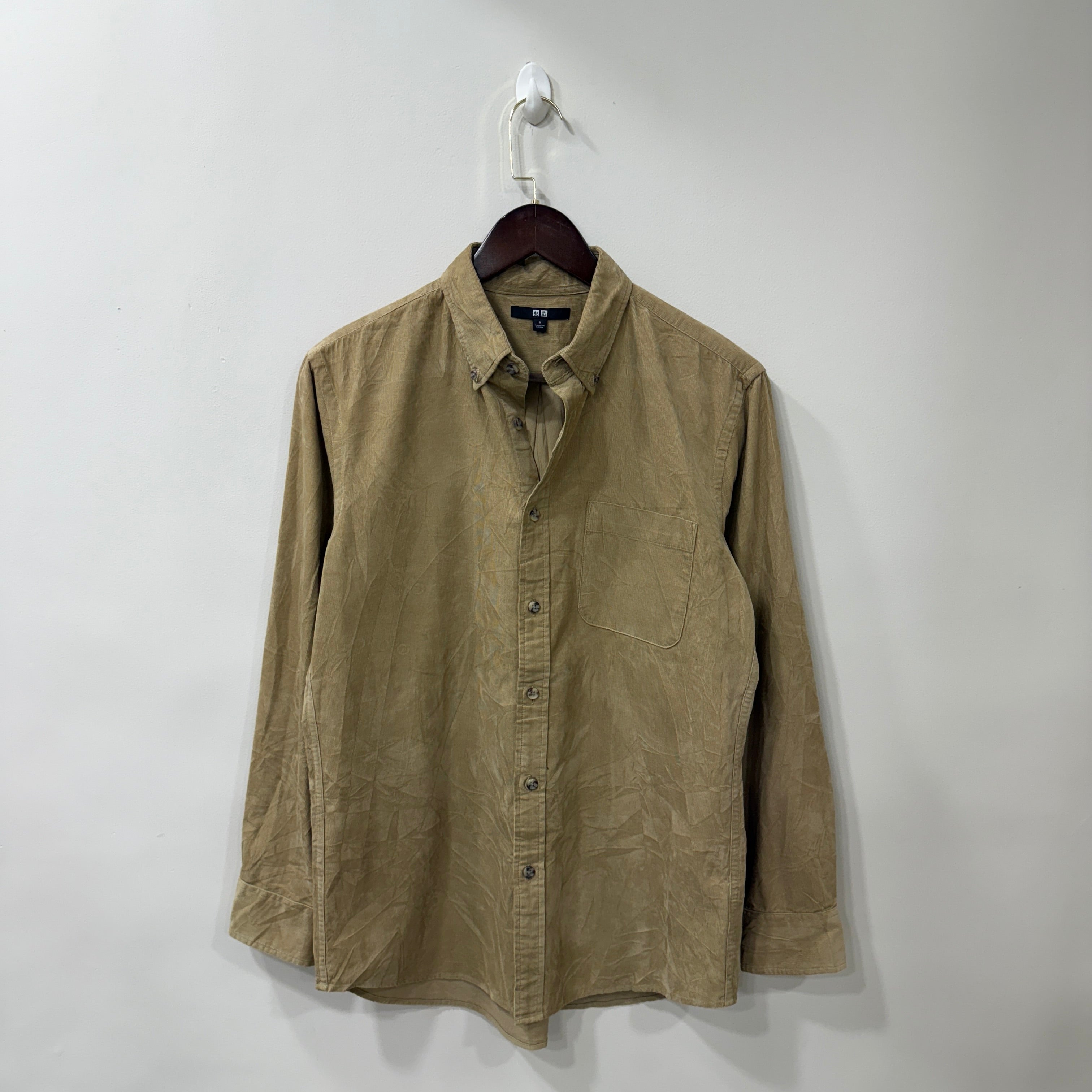 Uniqlo courdroy brown shirt