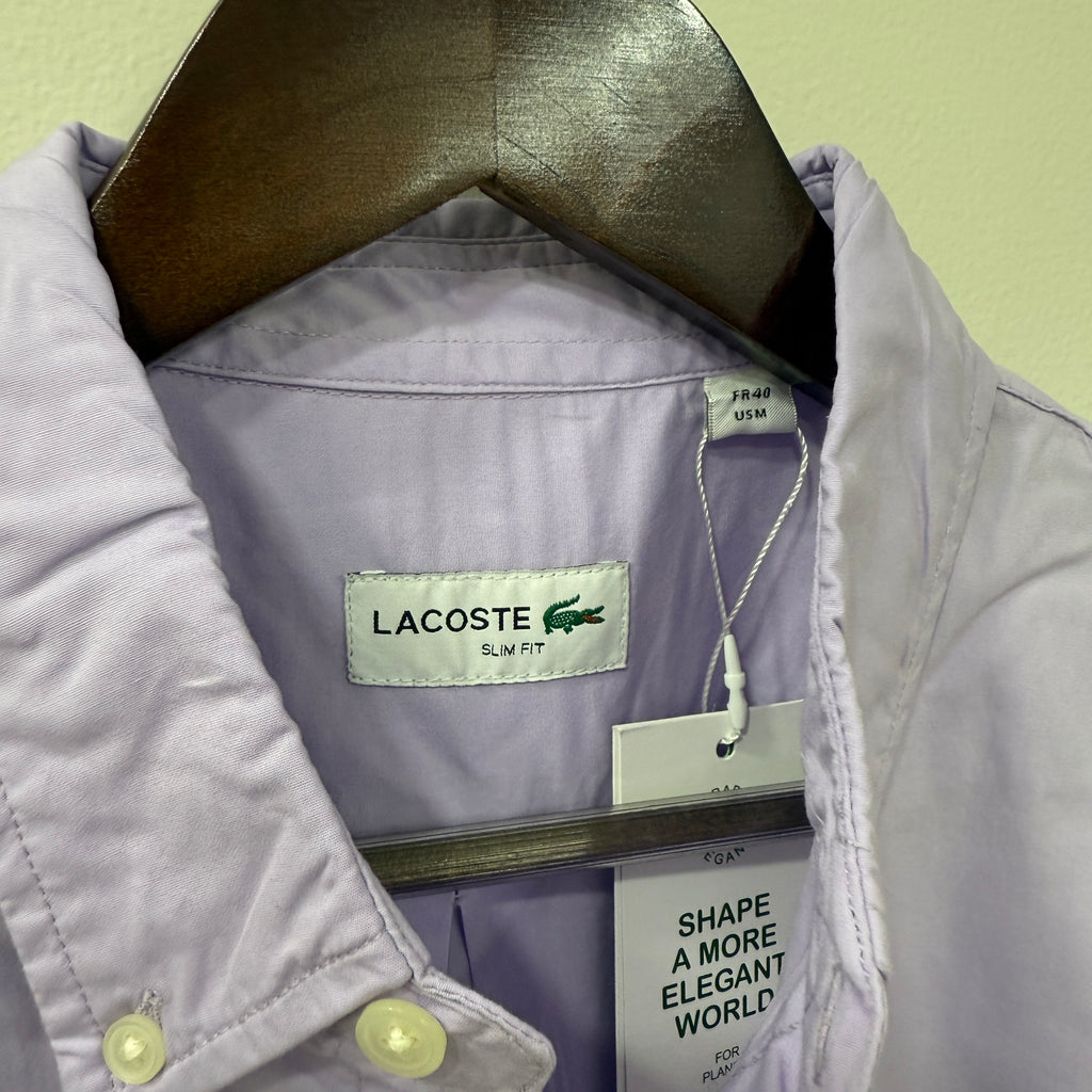Lacoste purple solid shirt