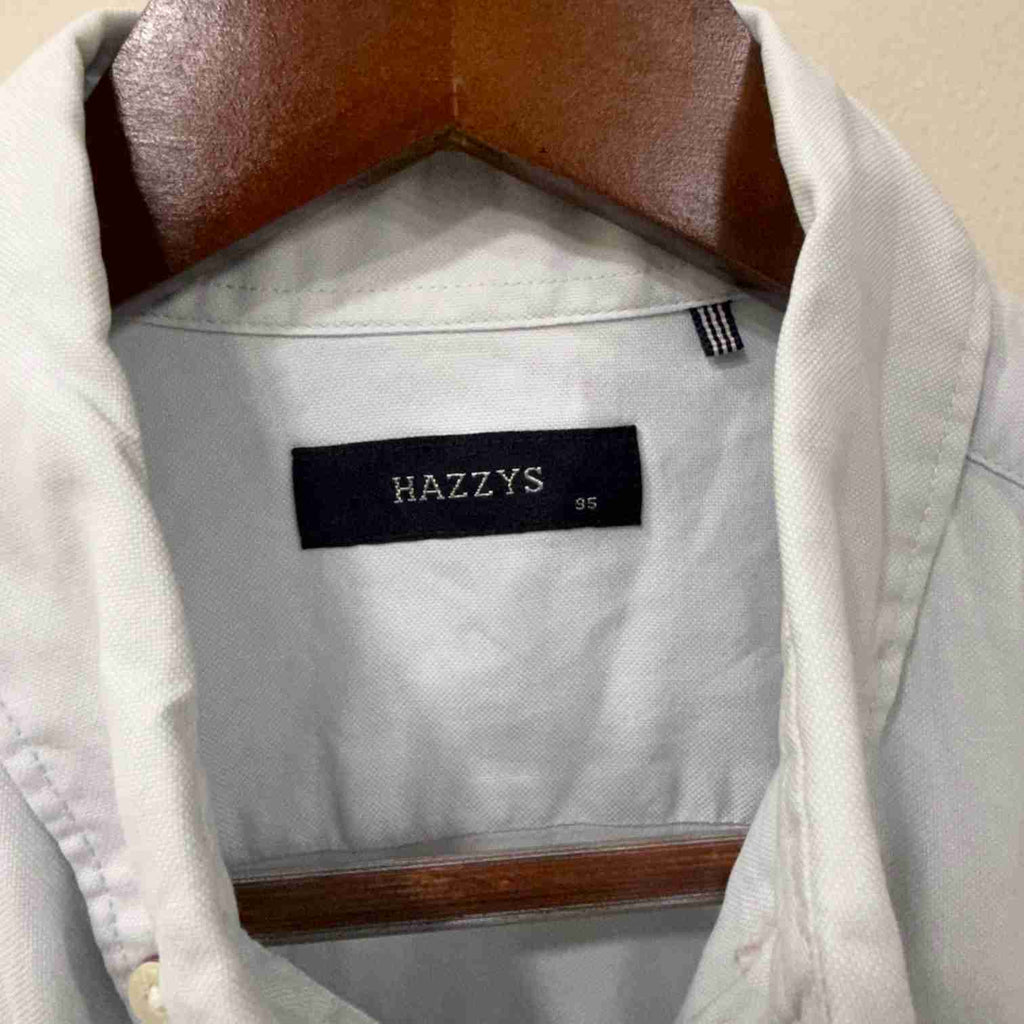 Hazzy solid oxford sky blue shirt