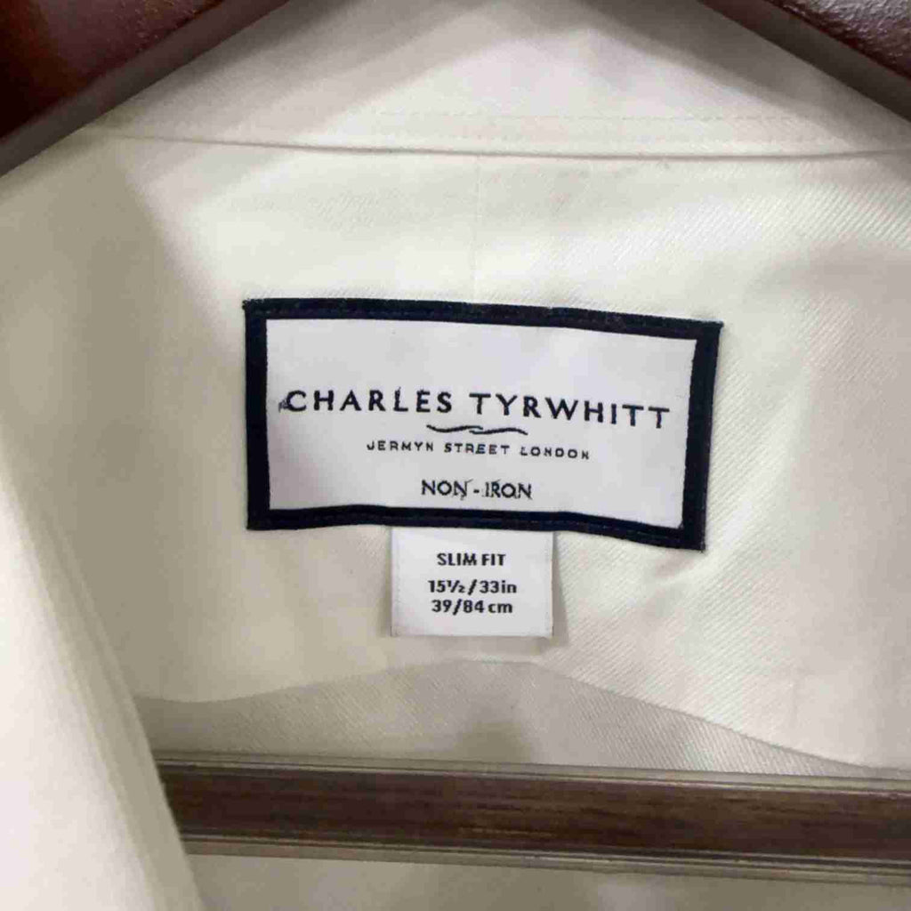 Charles Tyrwhitt white solid premium shirt