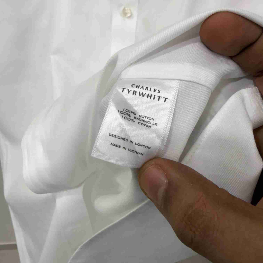 Charles Tyrwhitt white solid premium shirt