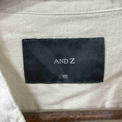 And Z chinese collar beige solid shirt