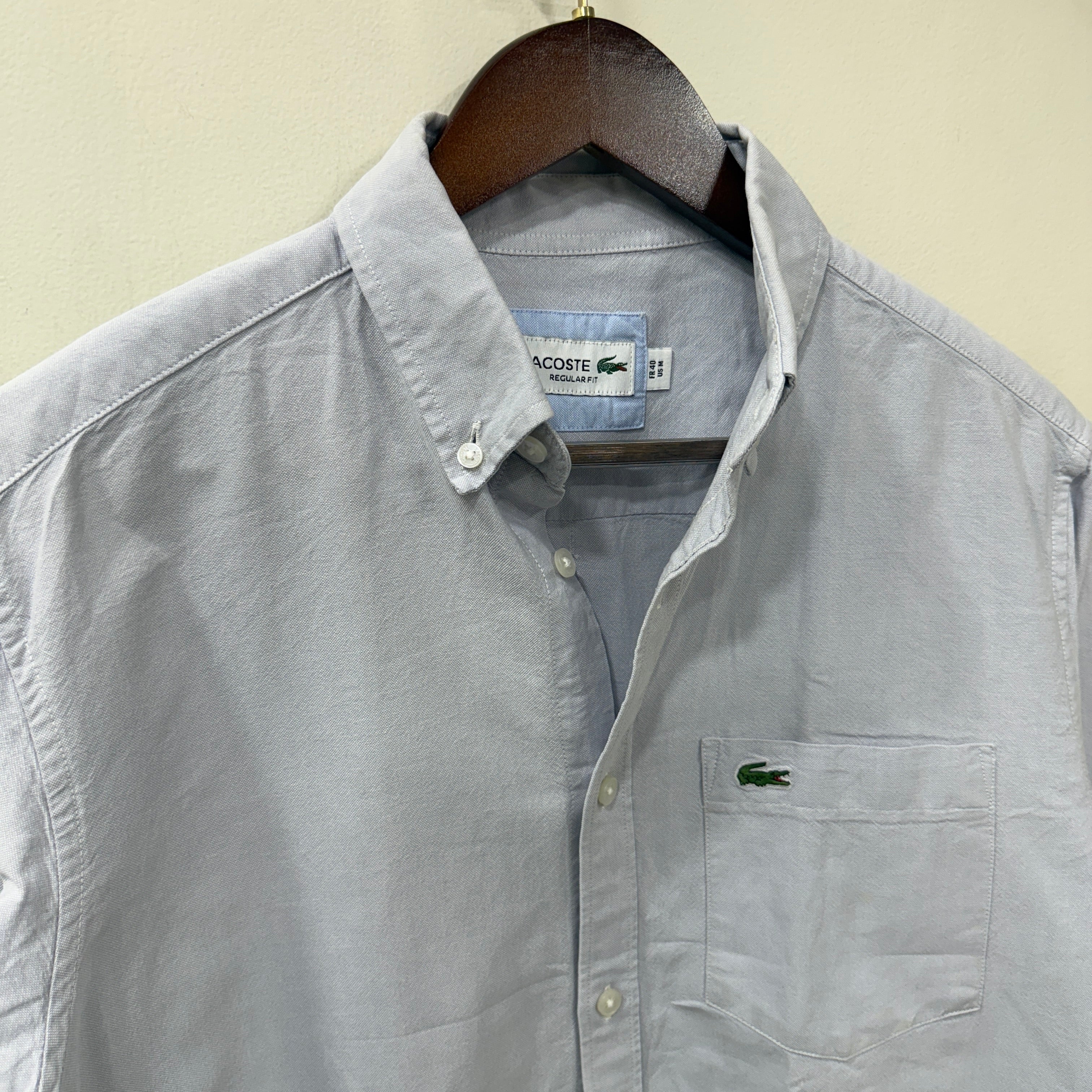 Lacoste button down solid shirt