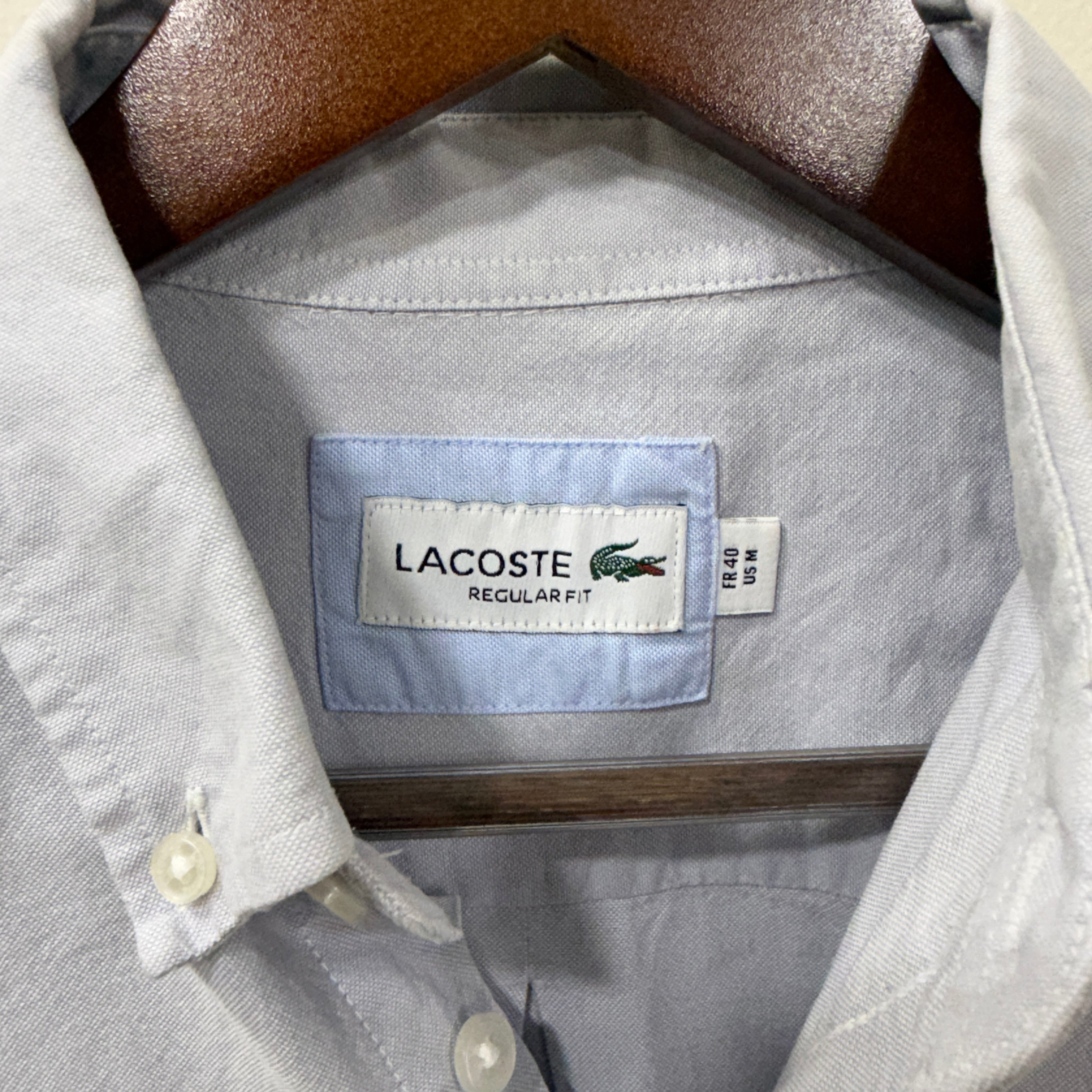 Lacoste button down solid shirt