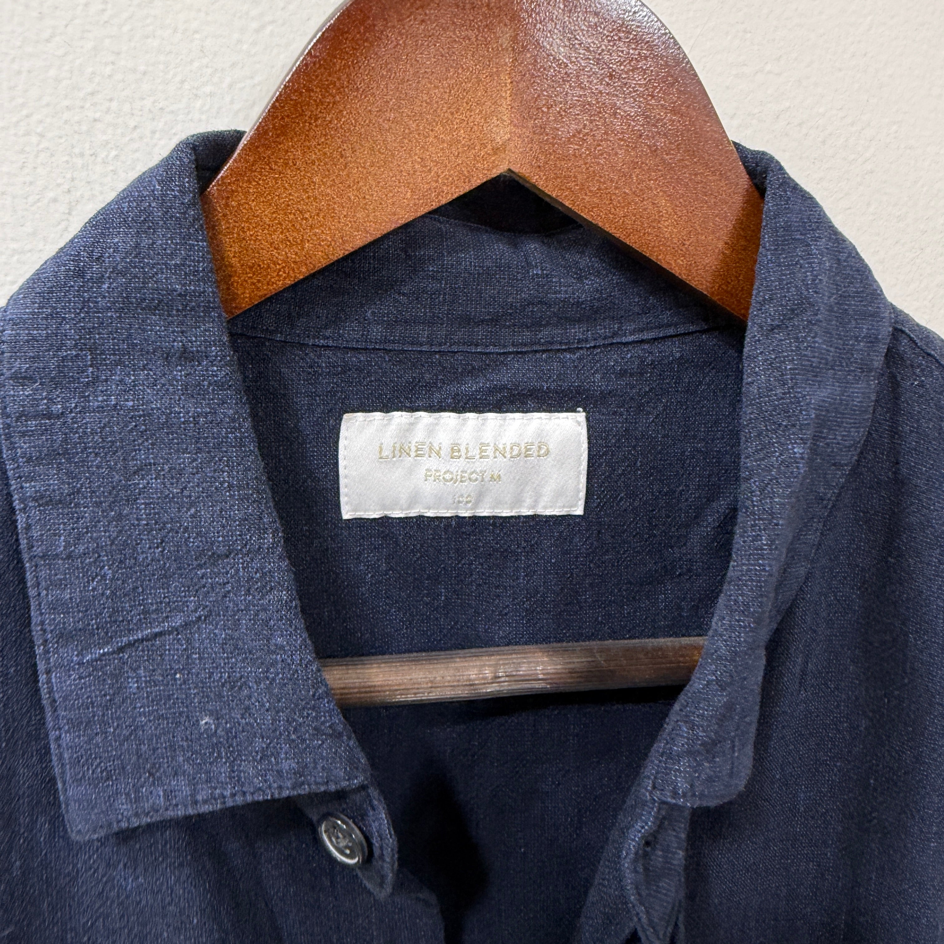 Project M- linen blend solid shirt