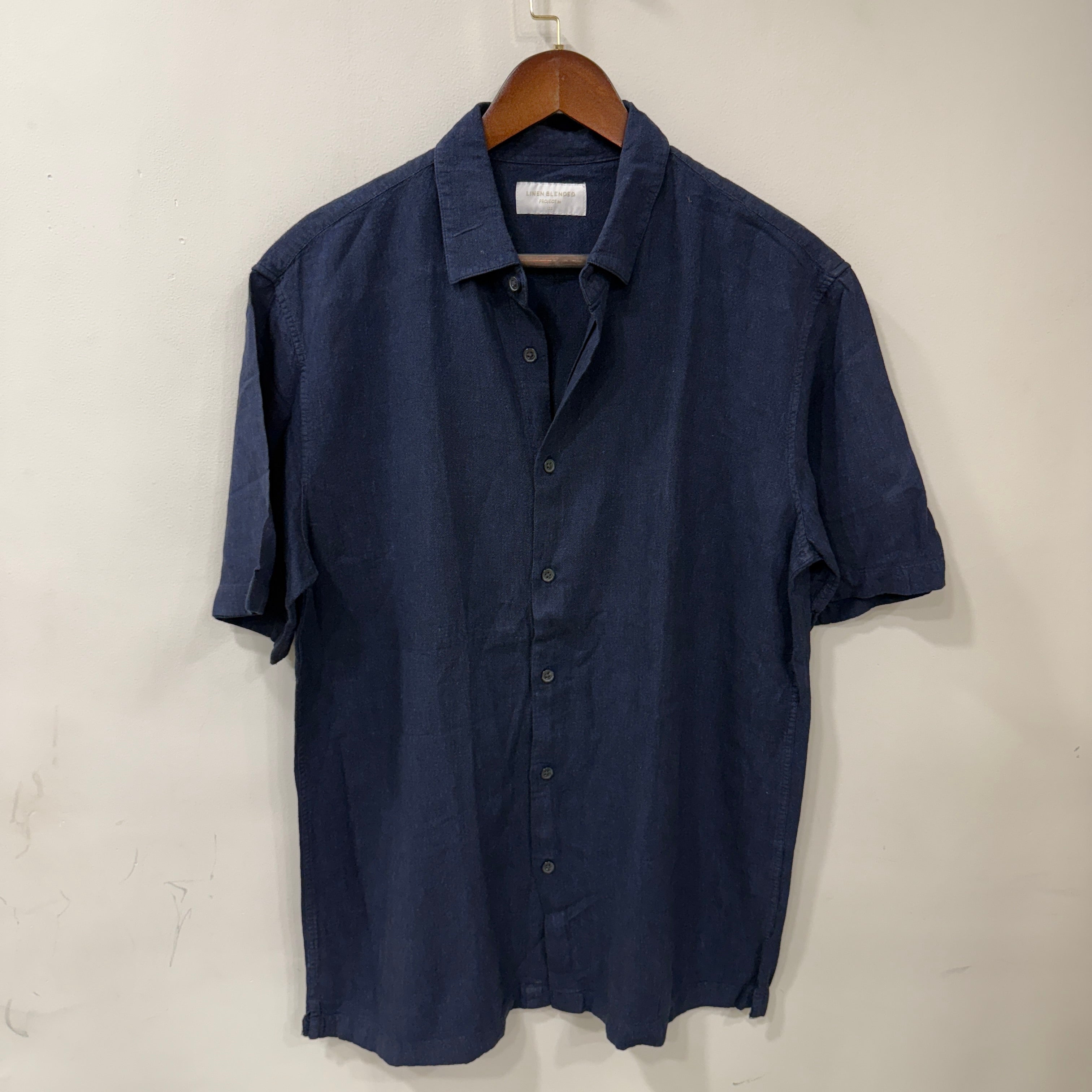 Project M- linen blend solid shirt