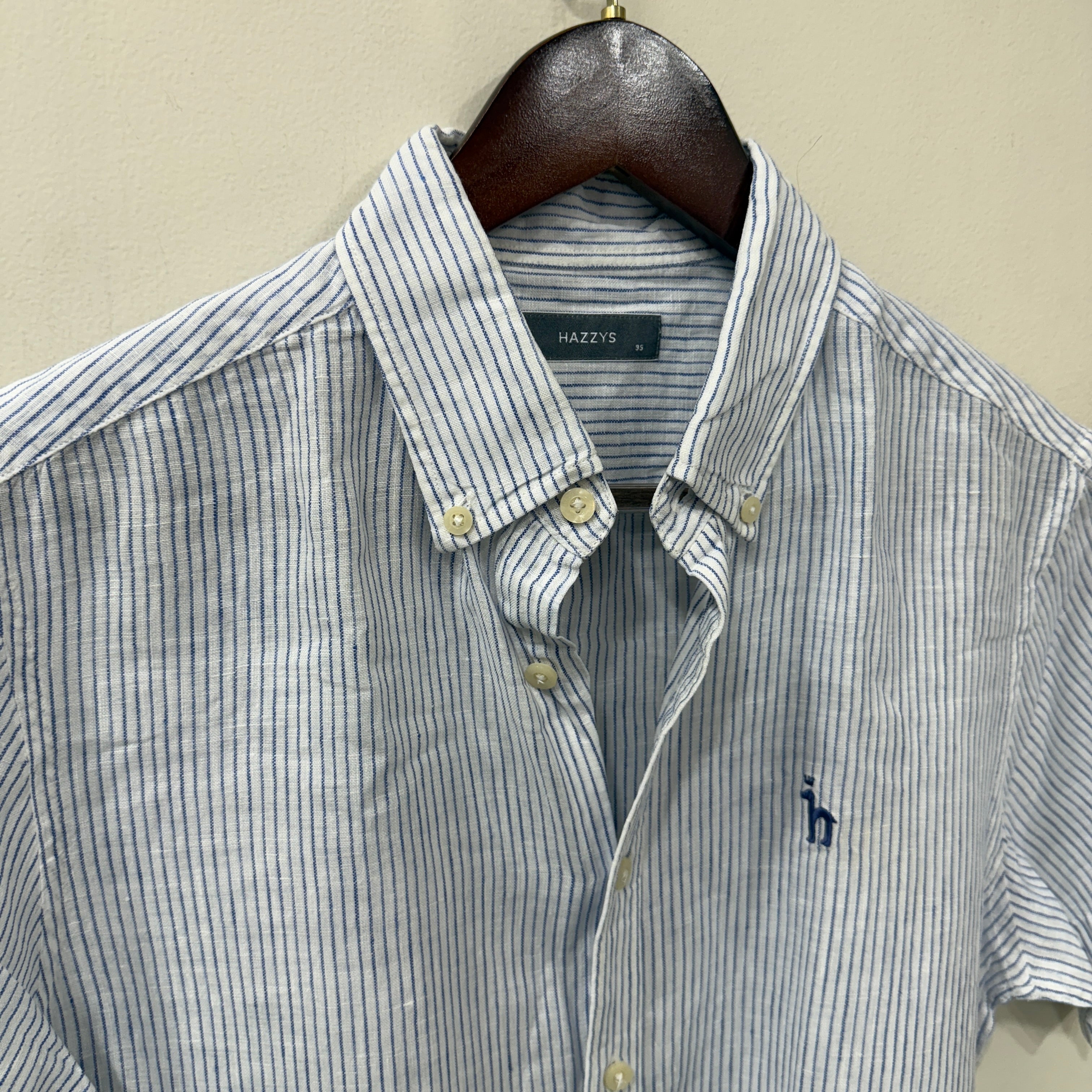 Hazzy Linen stripes shirt