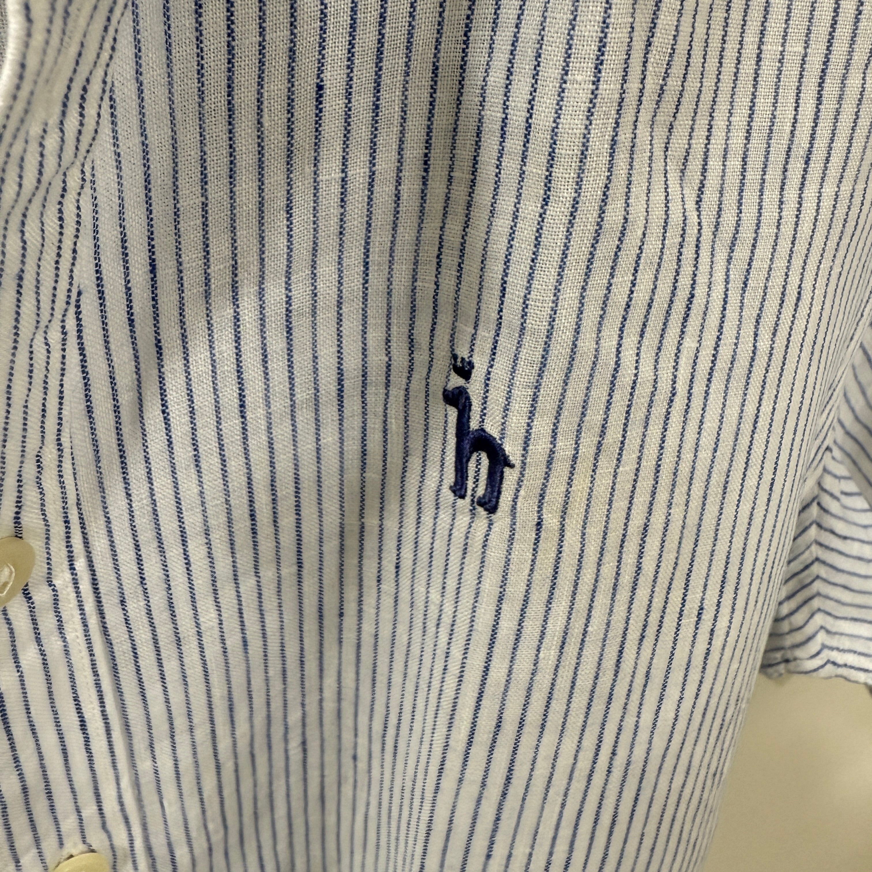 Hazzy Linen stripes shirt