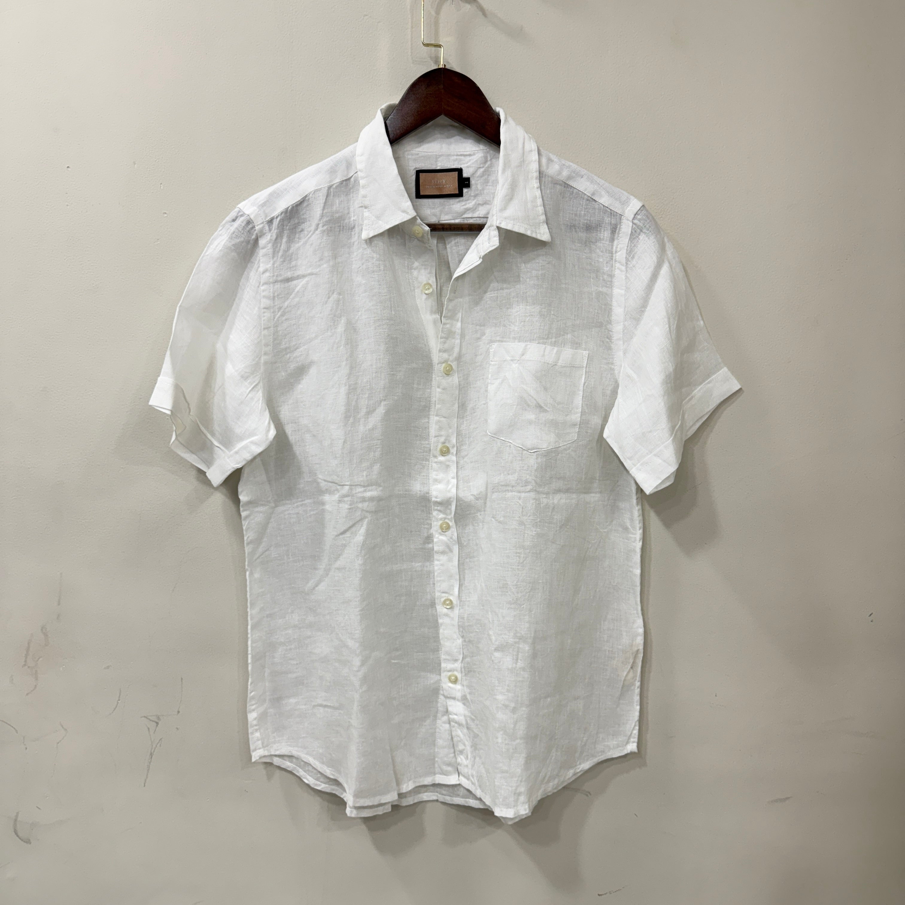 100% linen half sleeve shirt