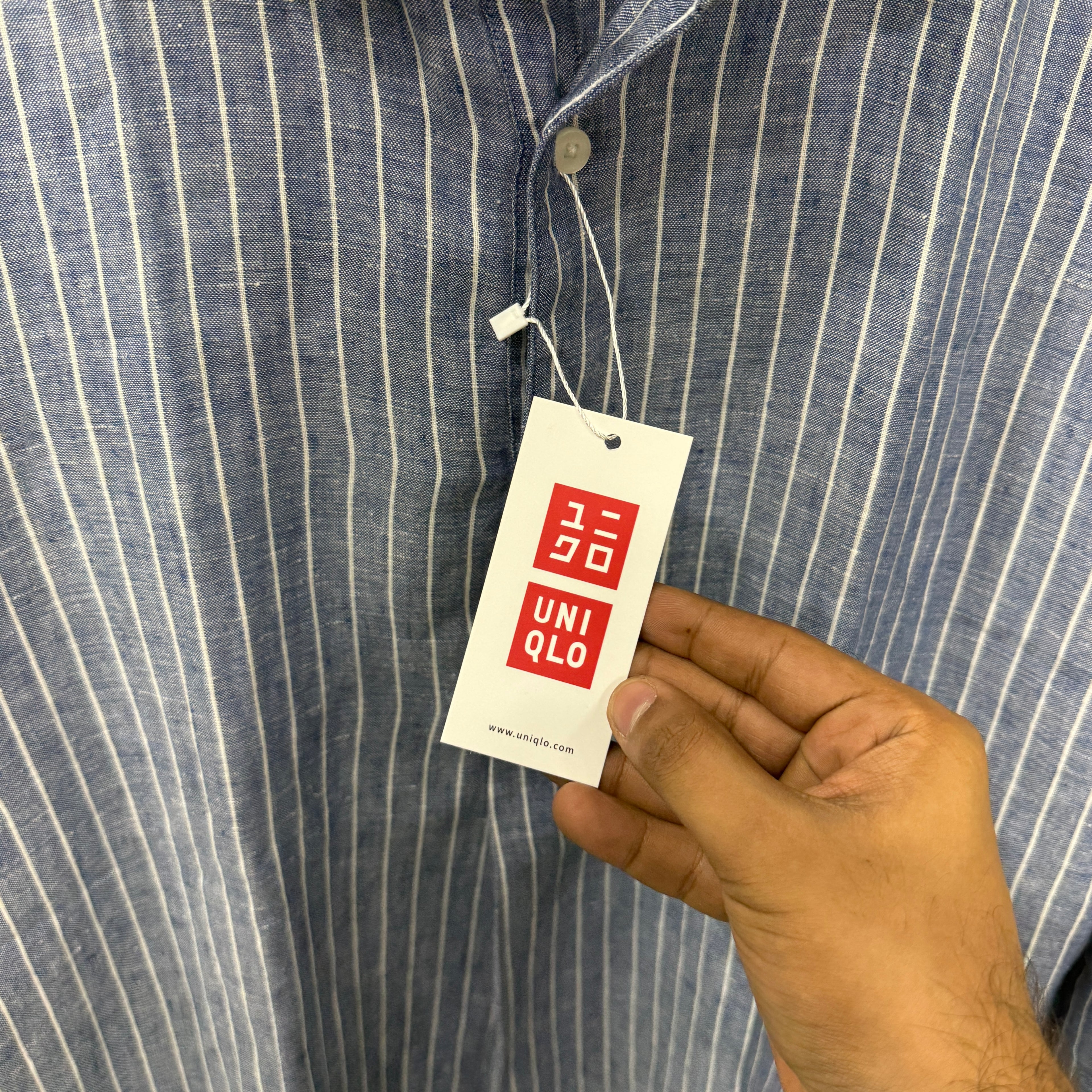 Uniqlo linen stripes shirt