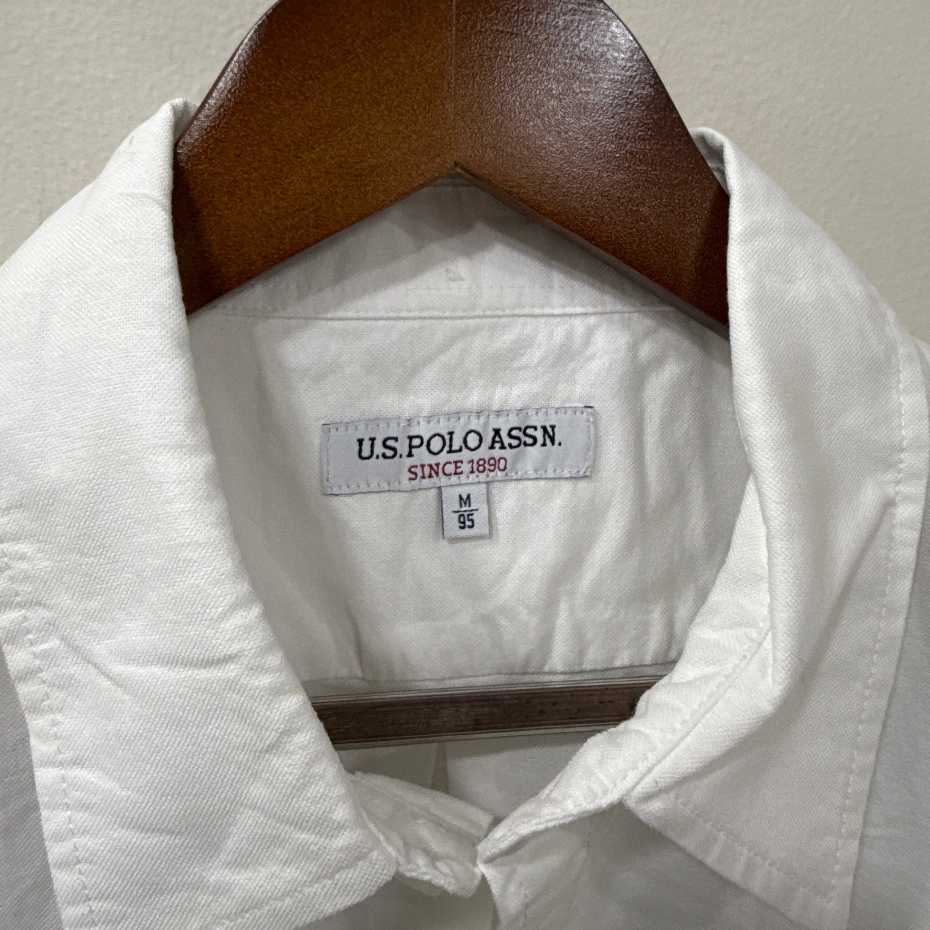US Polo Assn. white solid oxford shirt
