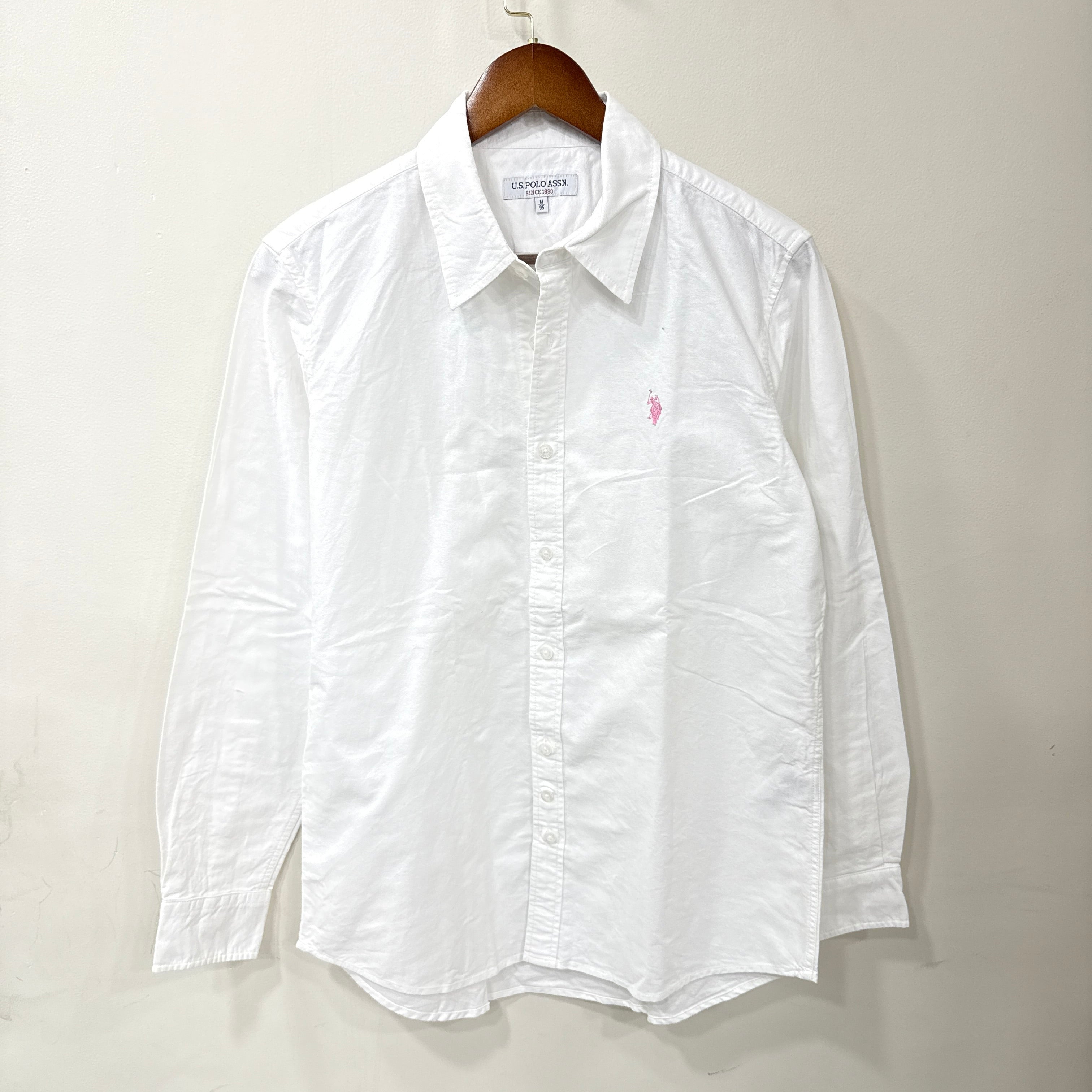 US Polo Assn. white solid oxford shirt