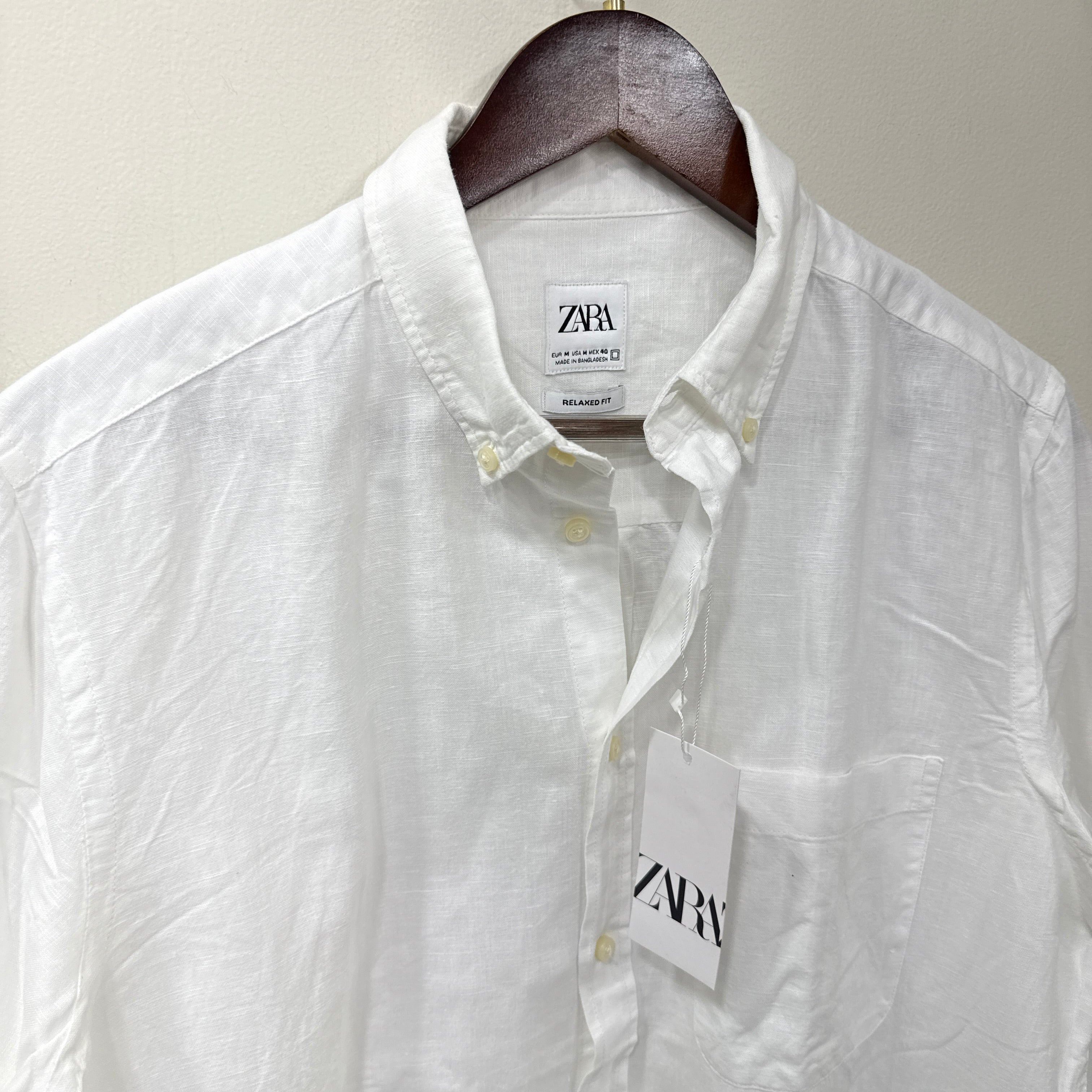 Zara White linen shirt