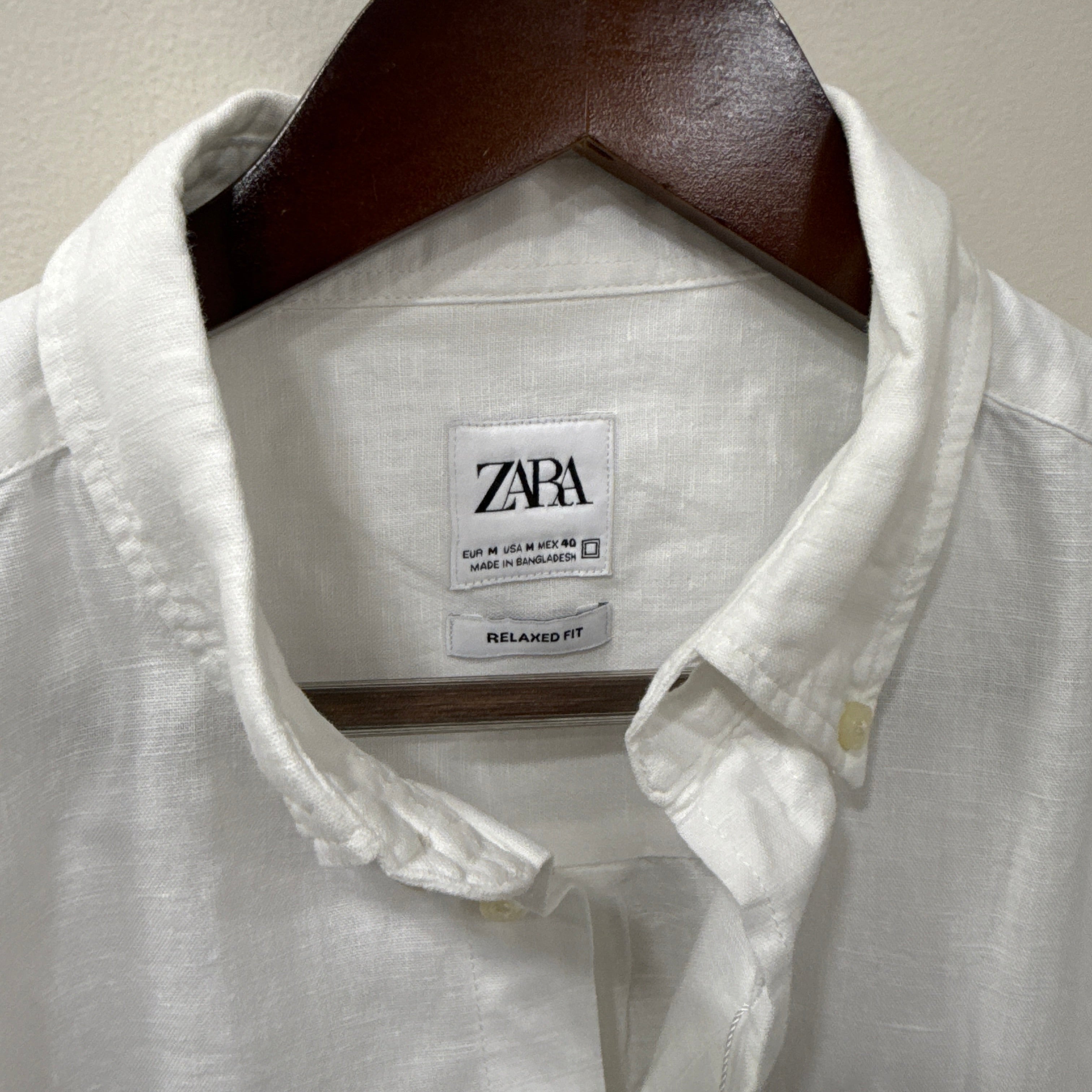 Zara White linen shirt