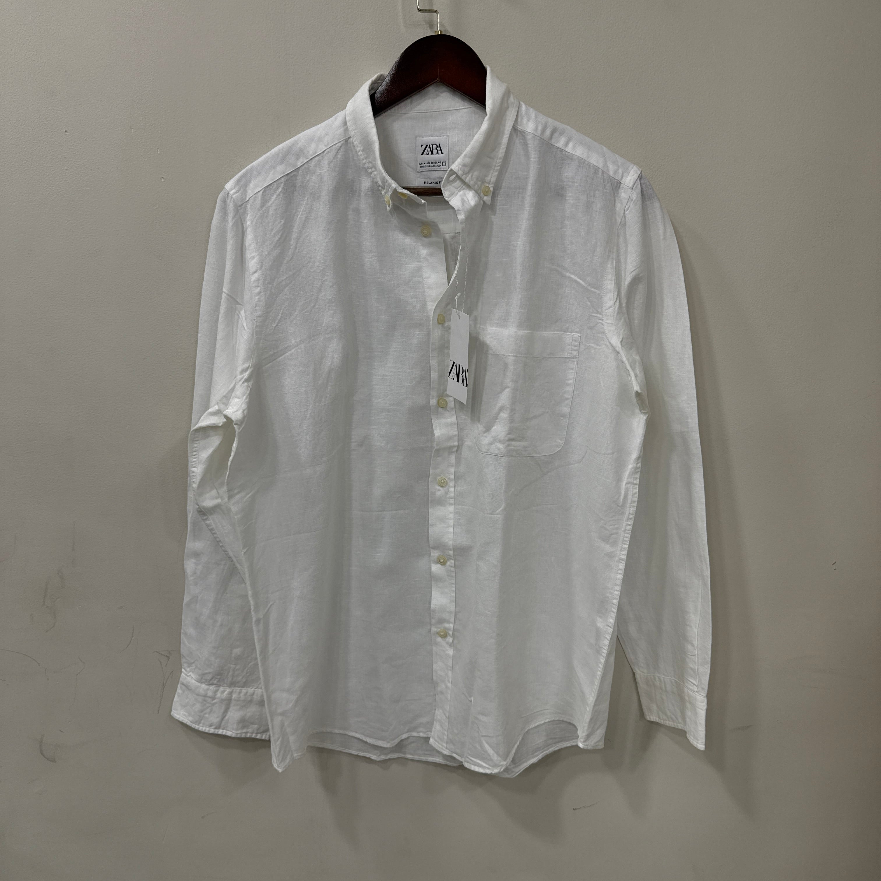 Zara White linen shirt