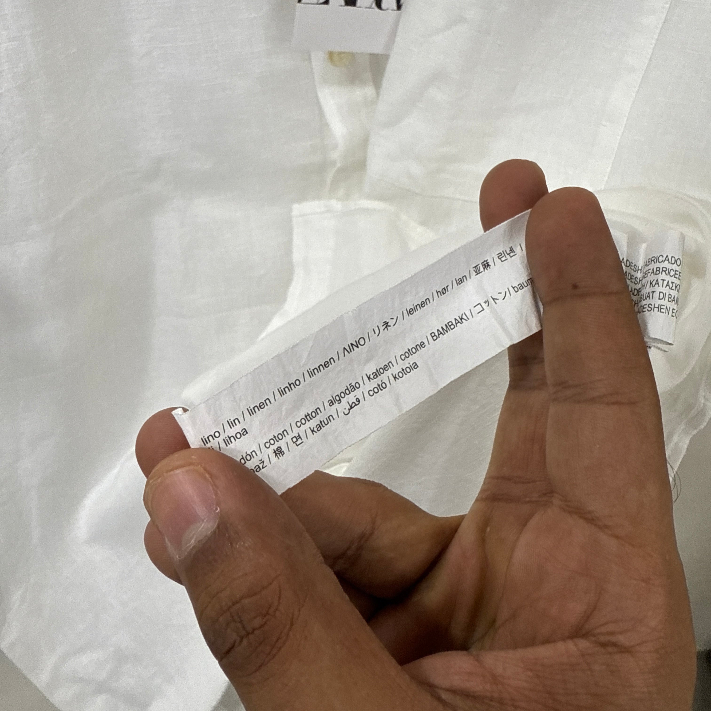 Zara White linen shirt