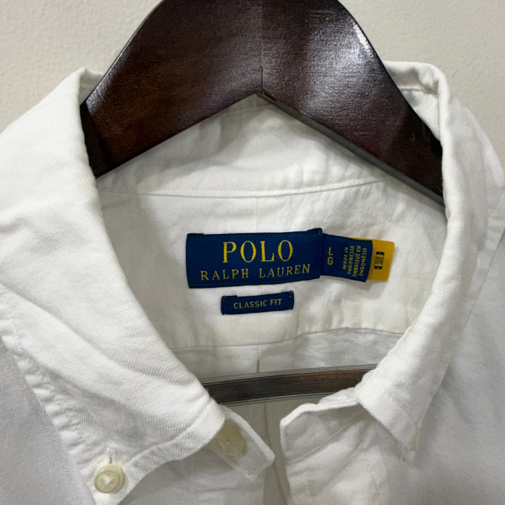 Ralph Lauren white button down oxford shirt