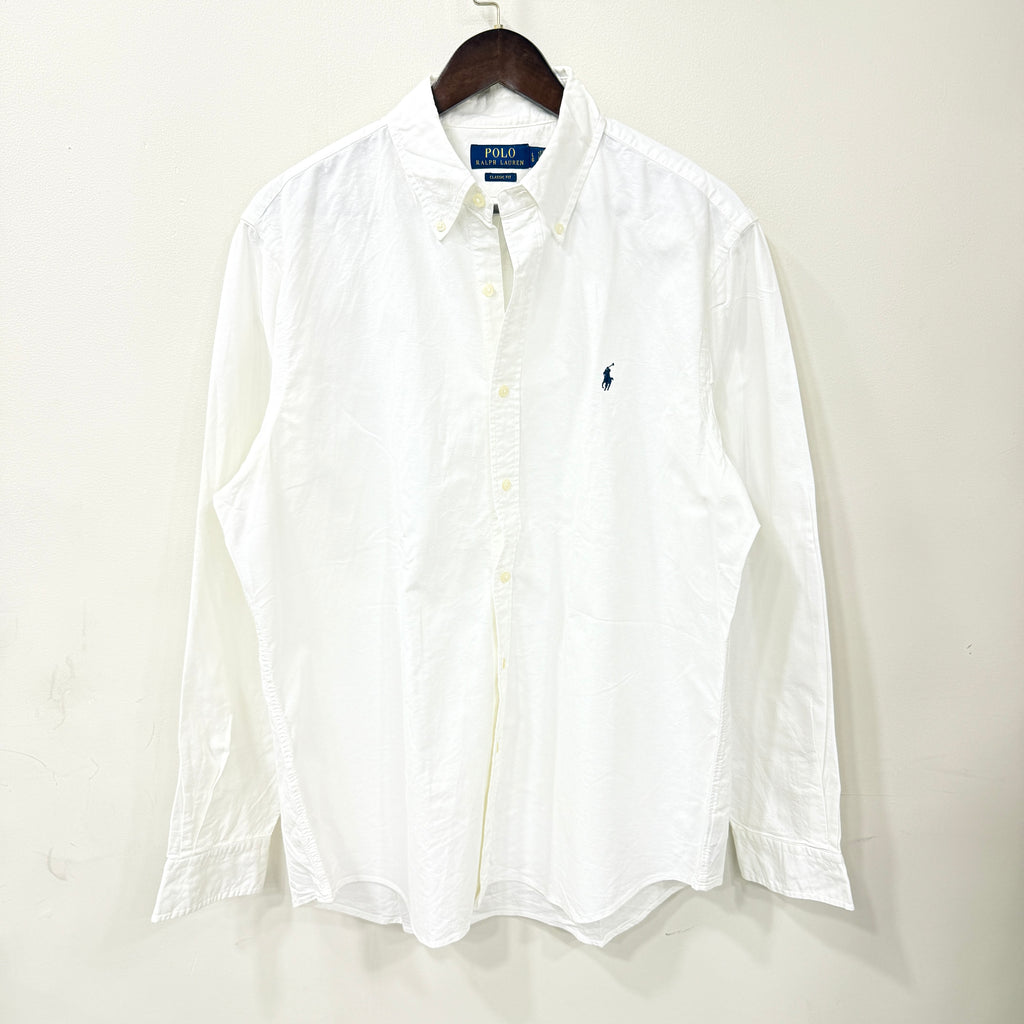 Ralph Lauren white button down oxford shirt