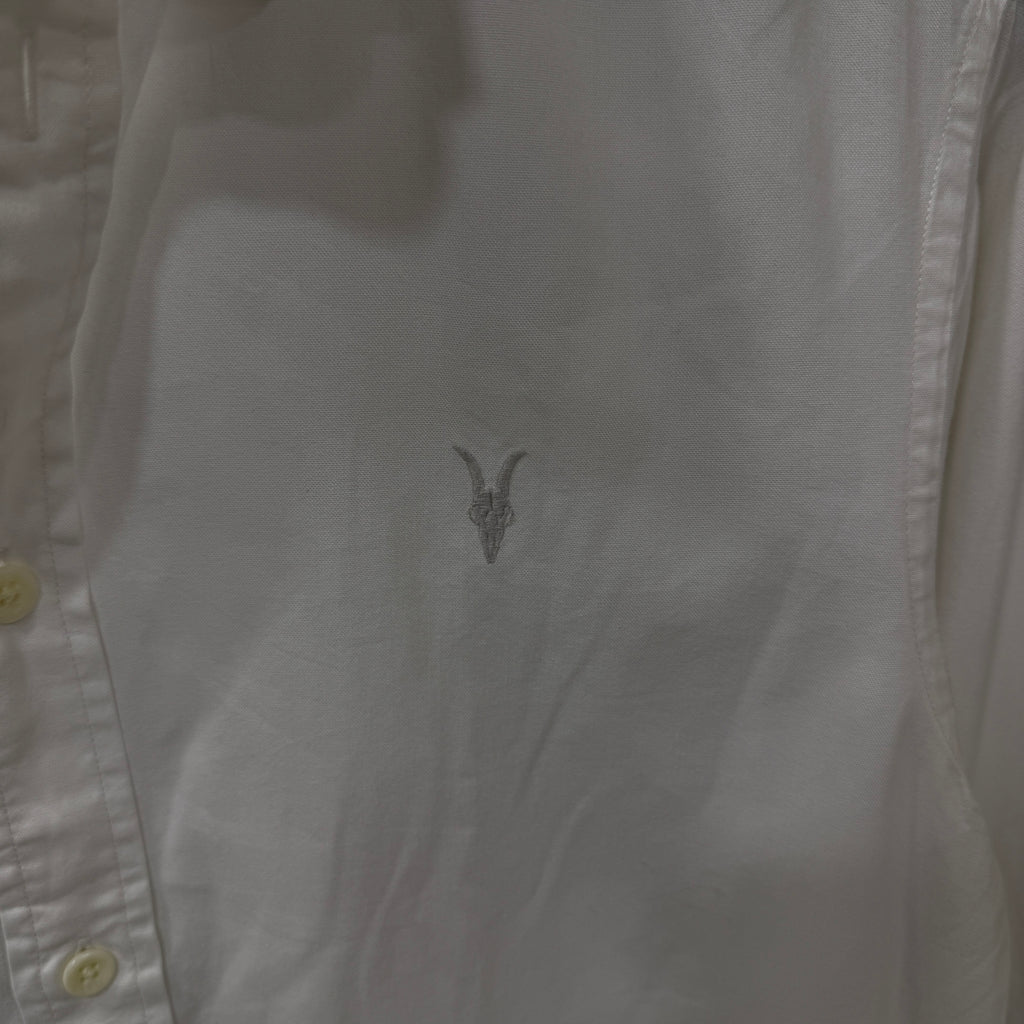 All saints white solid shirt