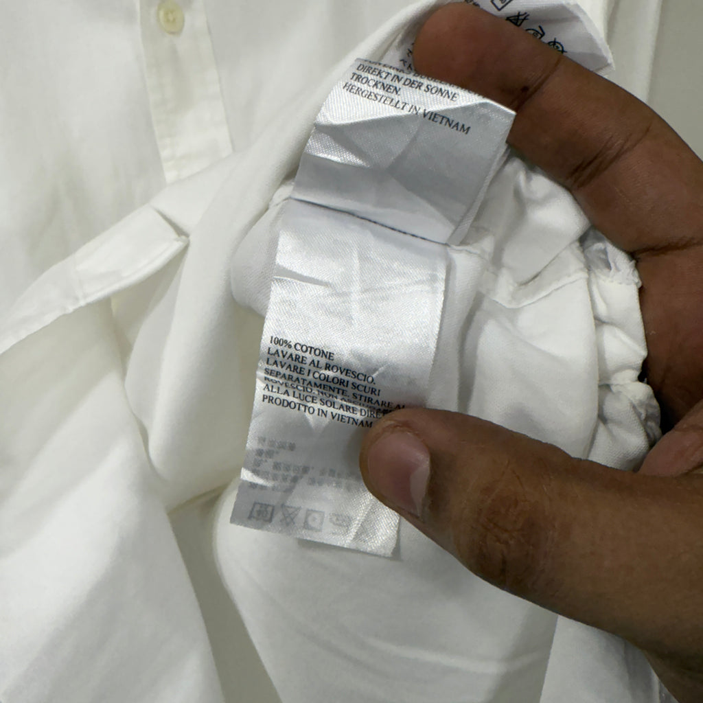 All saints white solid shirt