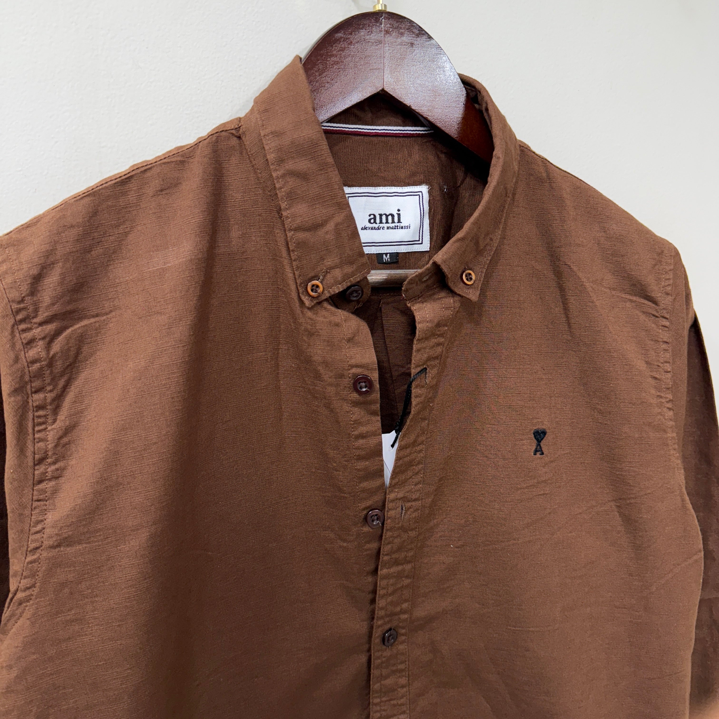 Ami brown solid shirt