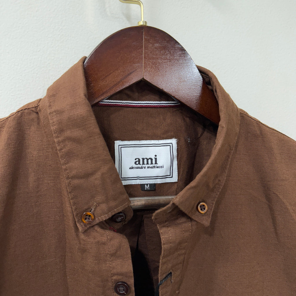 Ami brown solid shirt