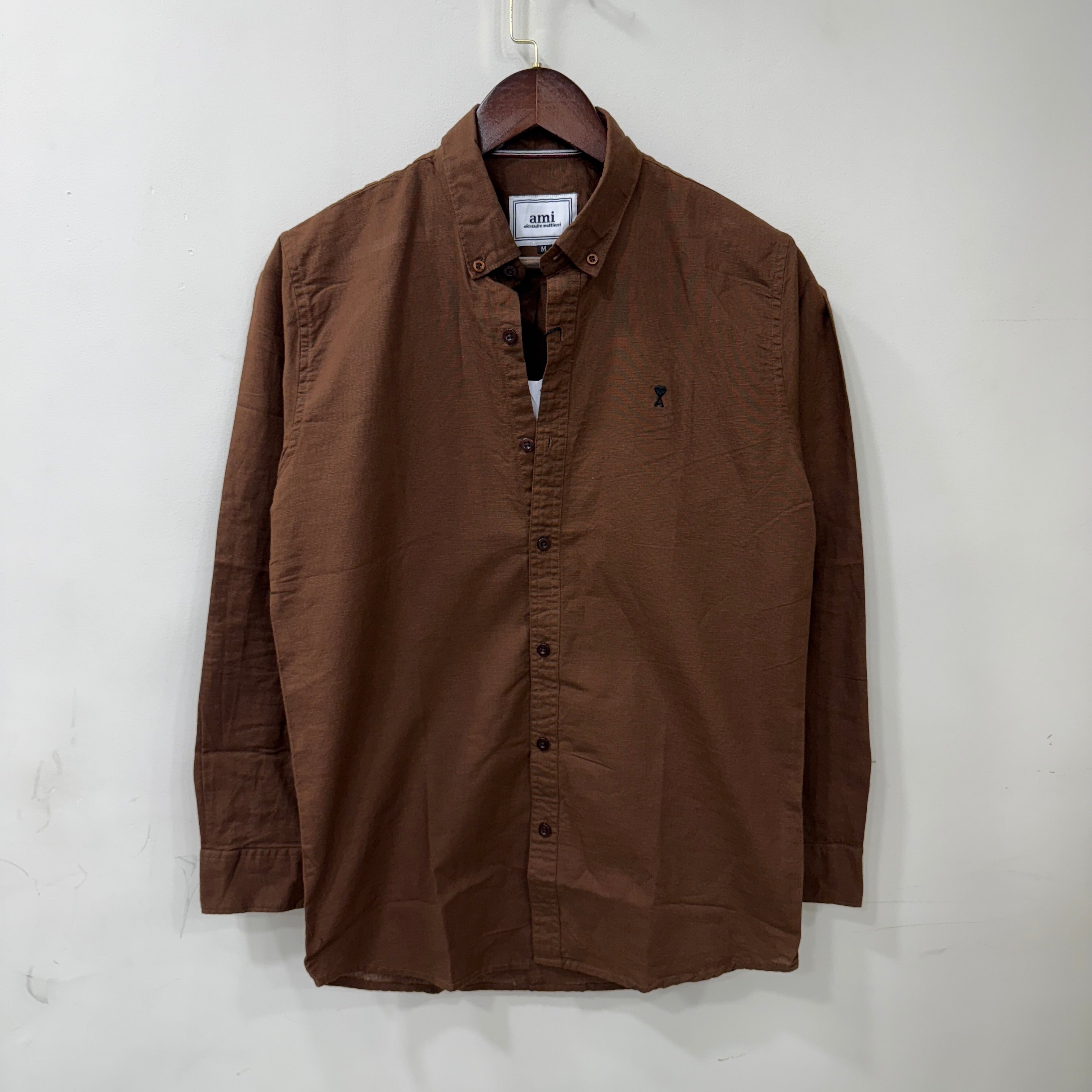 Ami brown solid shirt