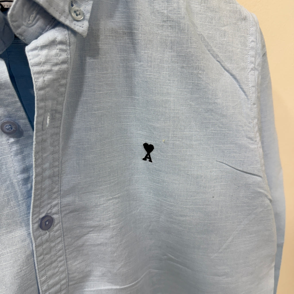 Ami sky blue solid shirt