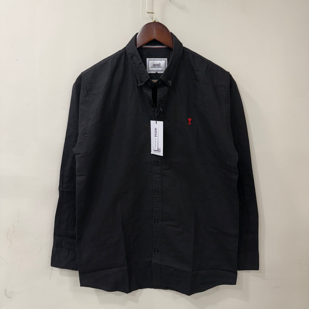 Ami black solid shirt