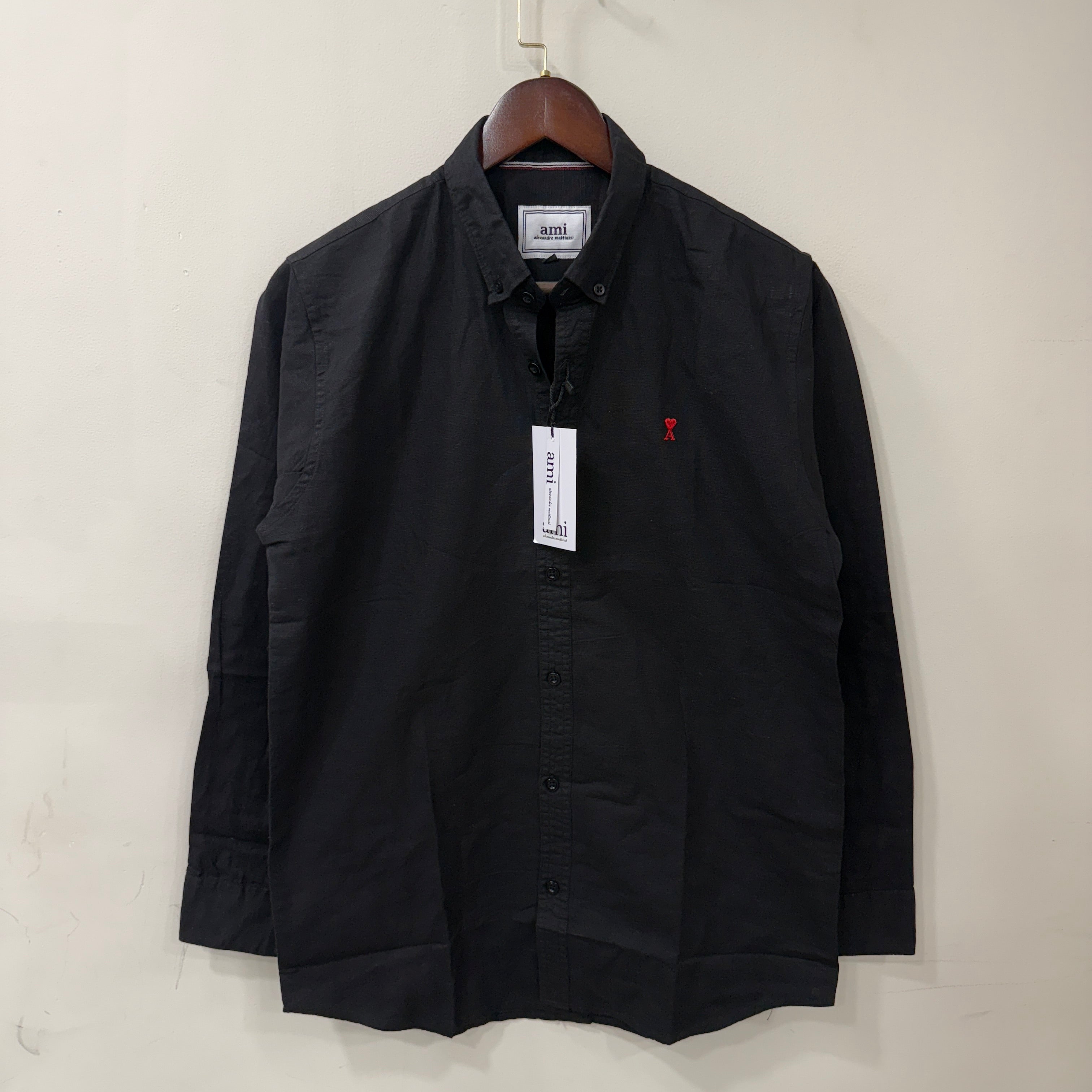 Ami black solid shirt