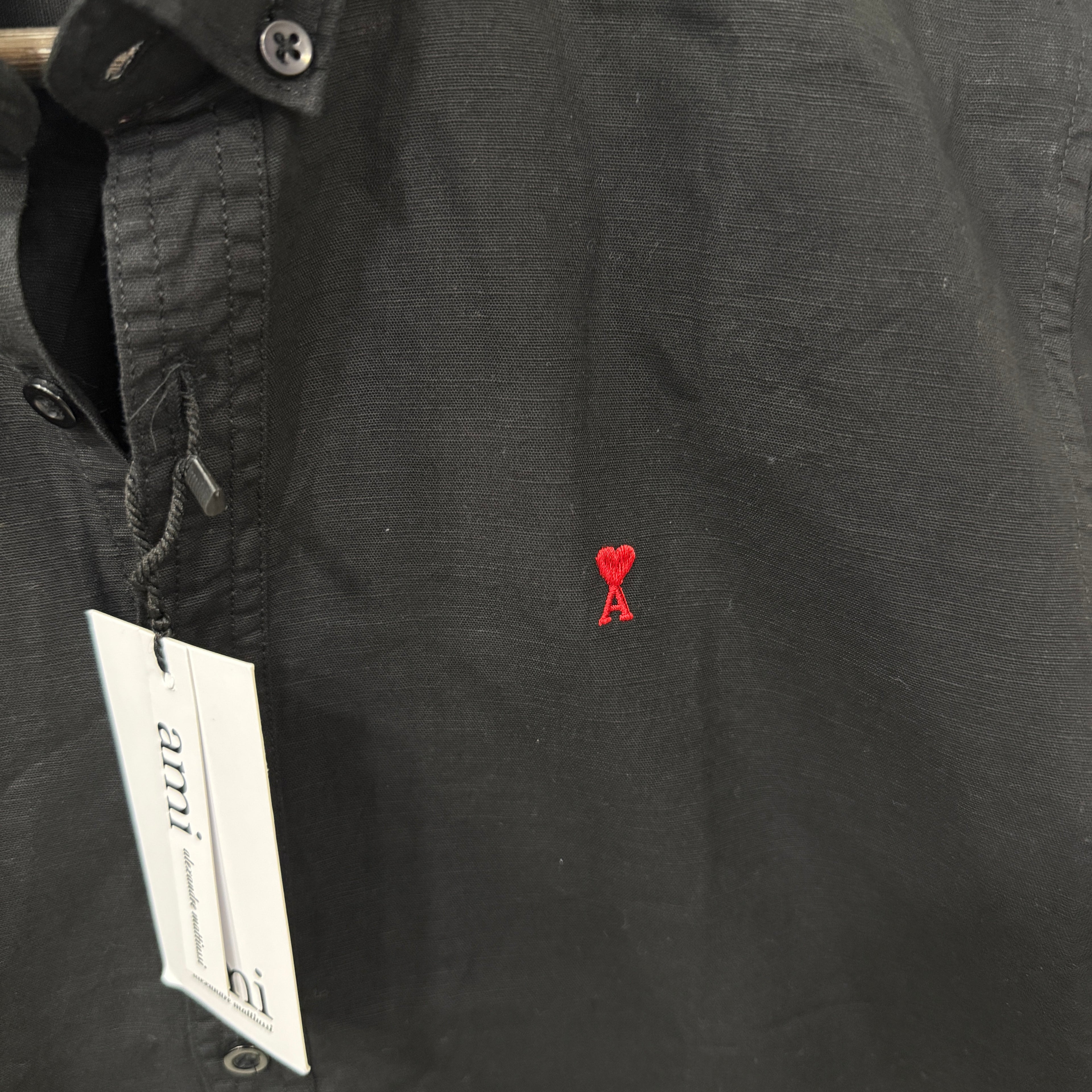Ami black solid shirt