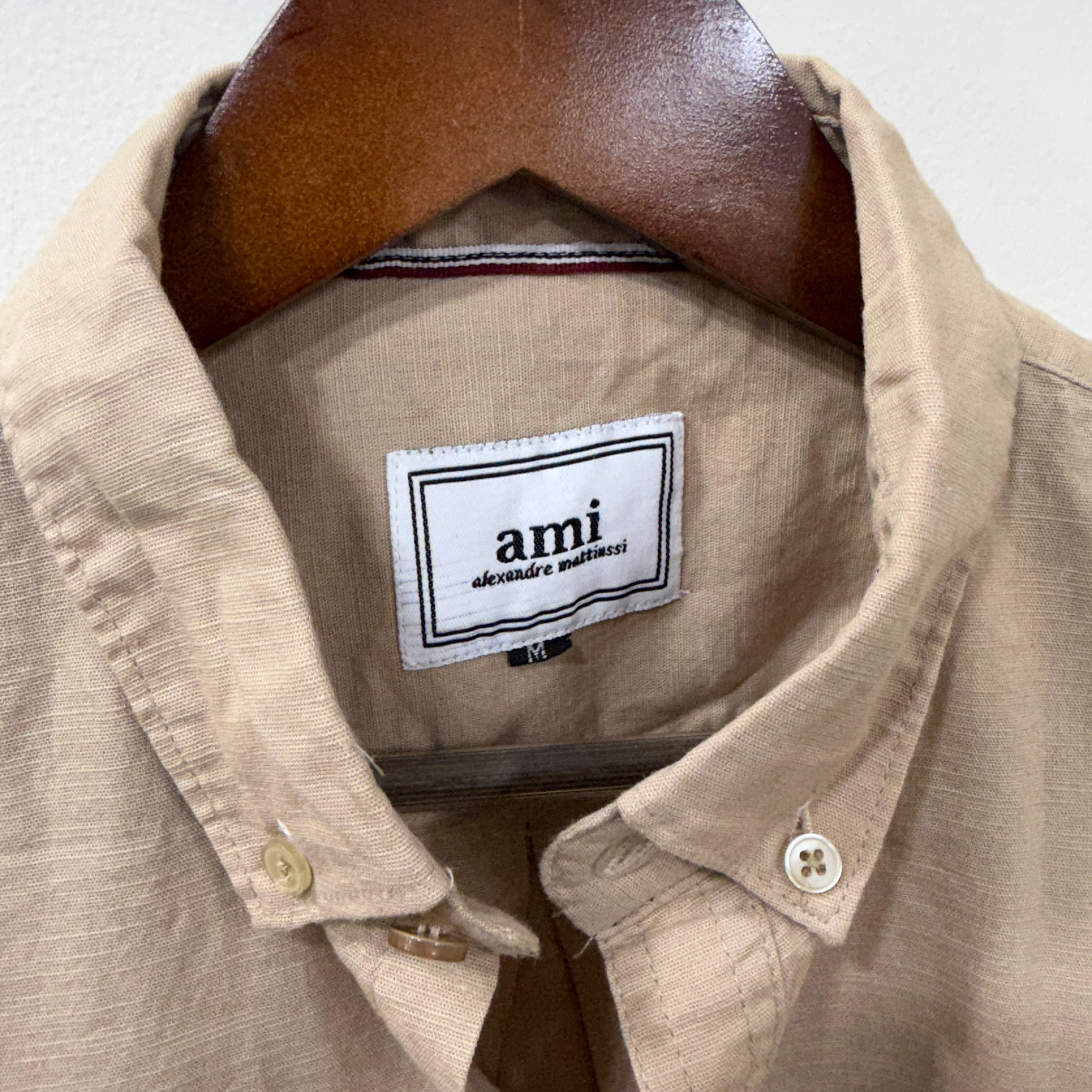 Ami beige solid shirt