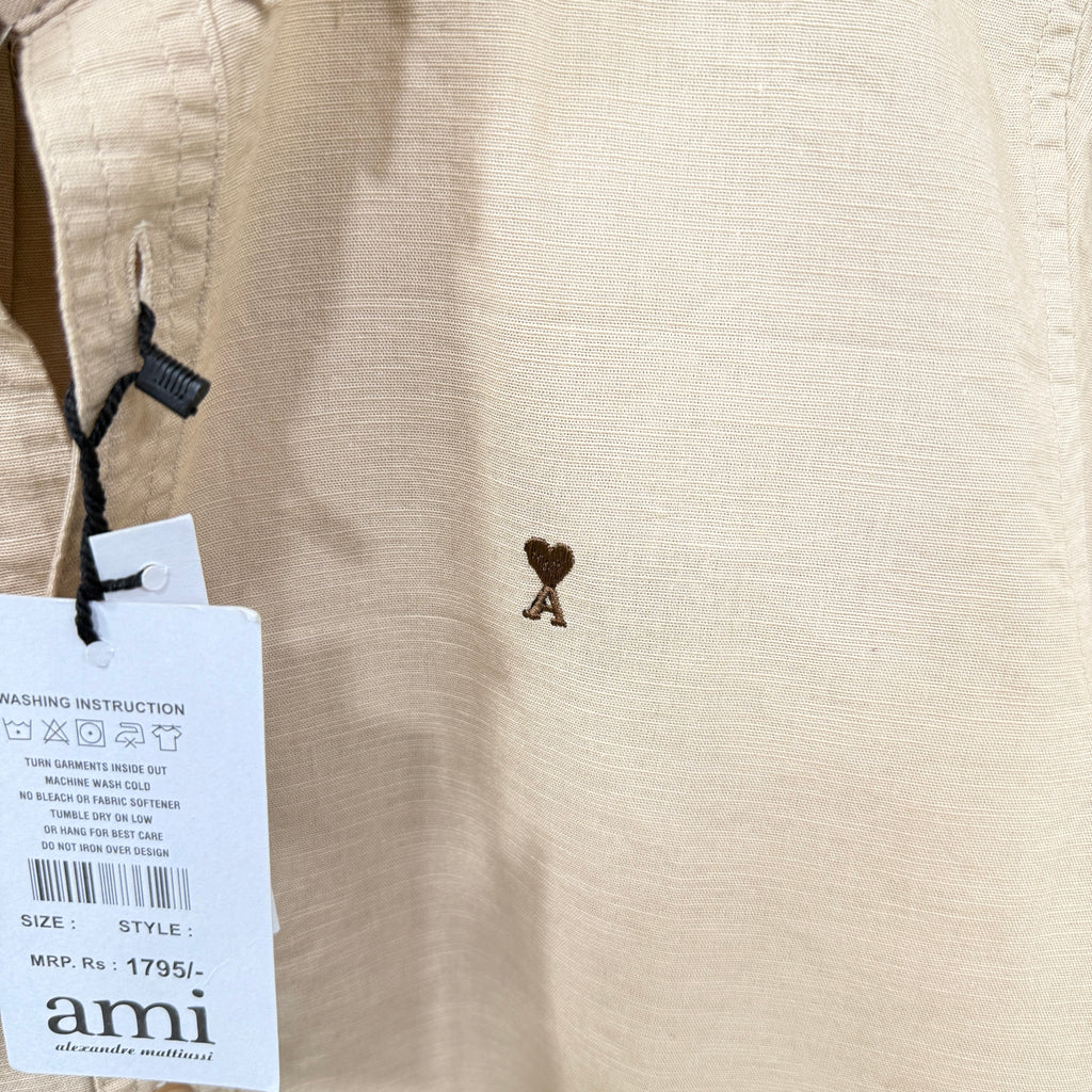 Ami beige solid shirt